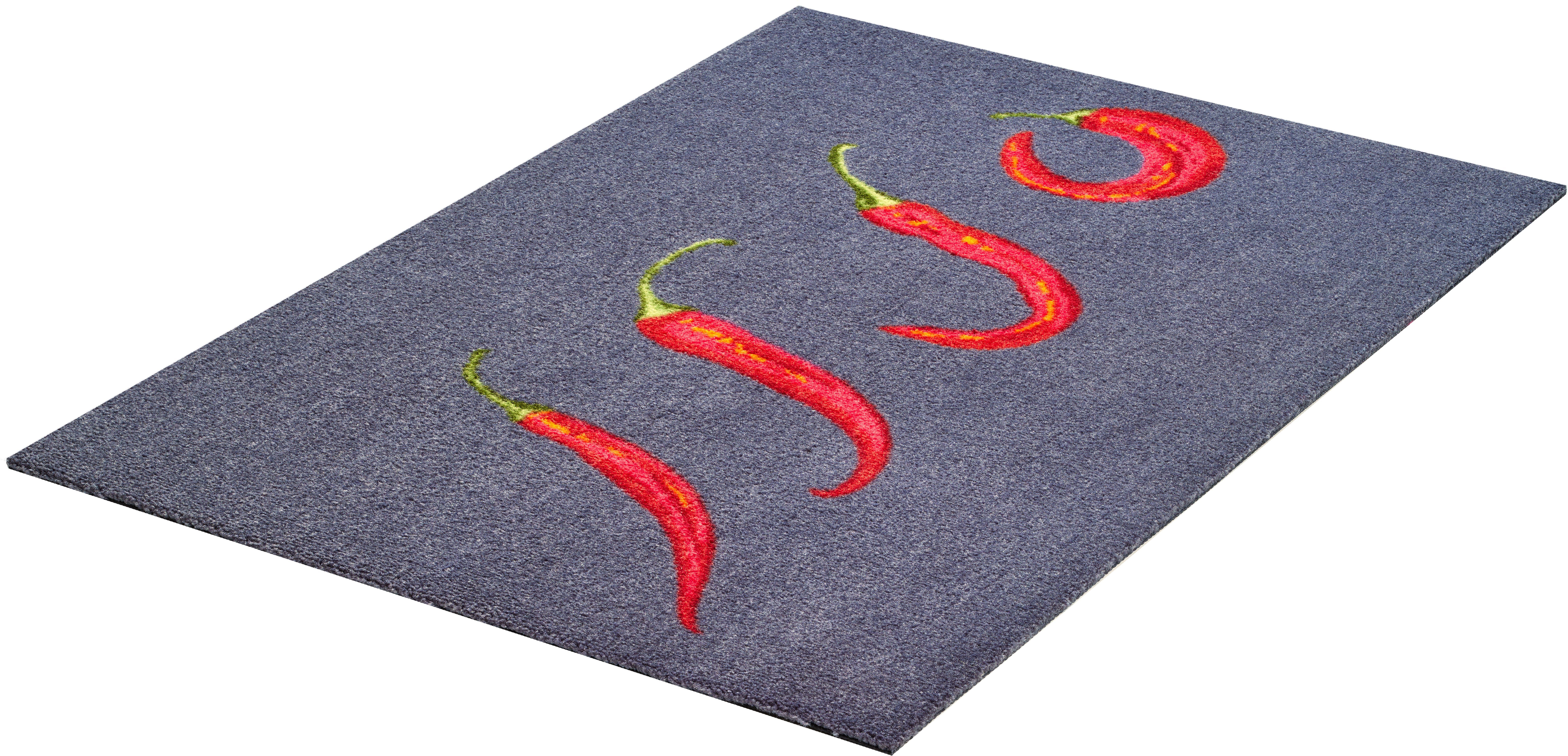 Fußmatte Hot Chili, Grund, rechteckig, Höhe: 8 mm, Schmutzfangmatte, Motiv Chilis, waschbar, den | Fußmatten
