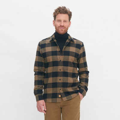 LIVING CRAFTS Langarmhemd NIKOLAI Holzfäller-Hemd aus nachhaltiger Bio-Baumwolle