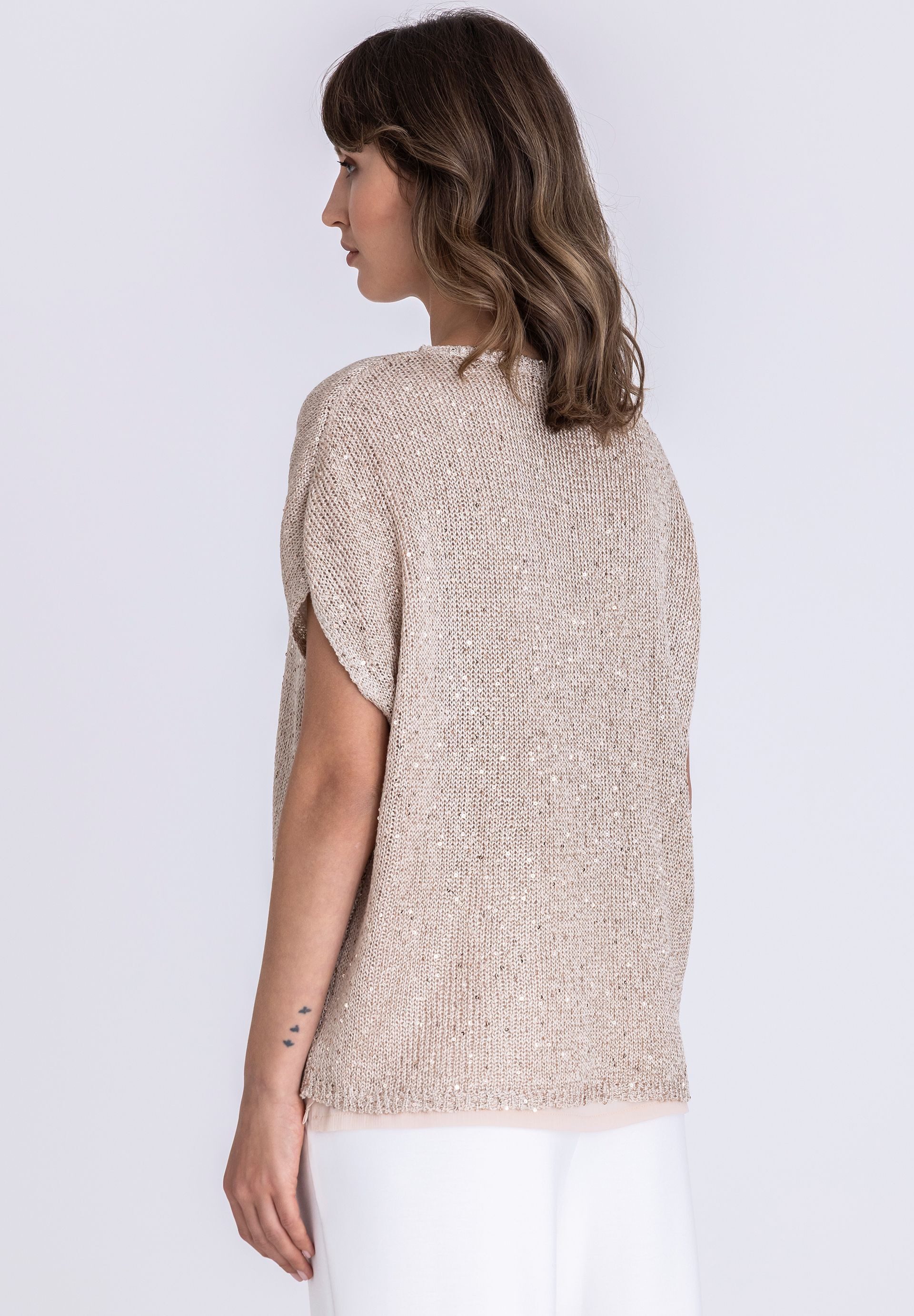TUZZI Strickpullover mit Glanzeffekt