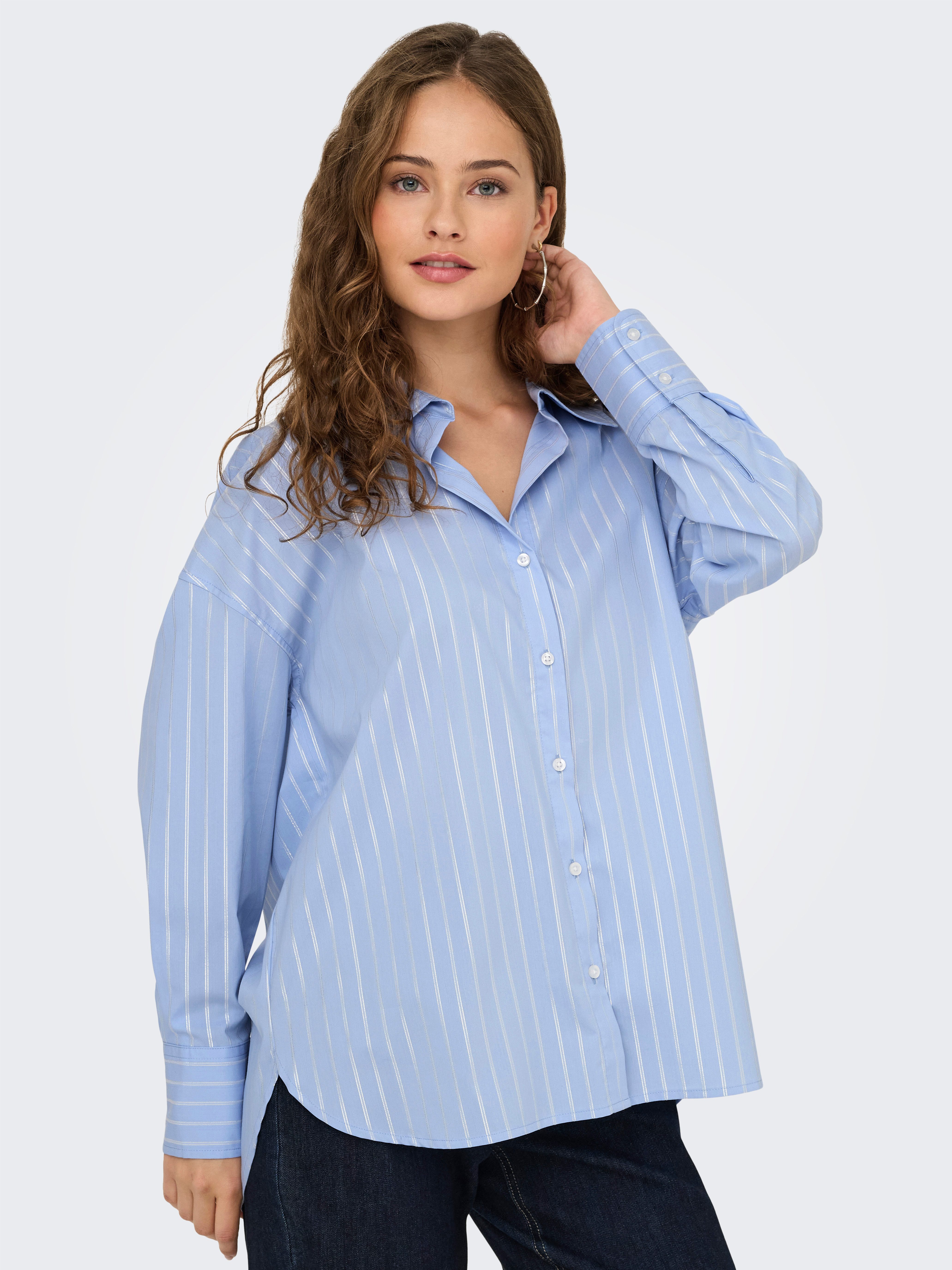 JDY Hemdbluse JDYMIO L/S LUREX LOOSE SHIRT WVN NOOS