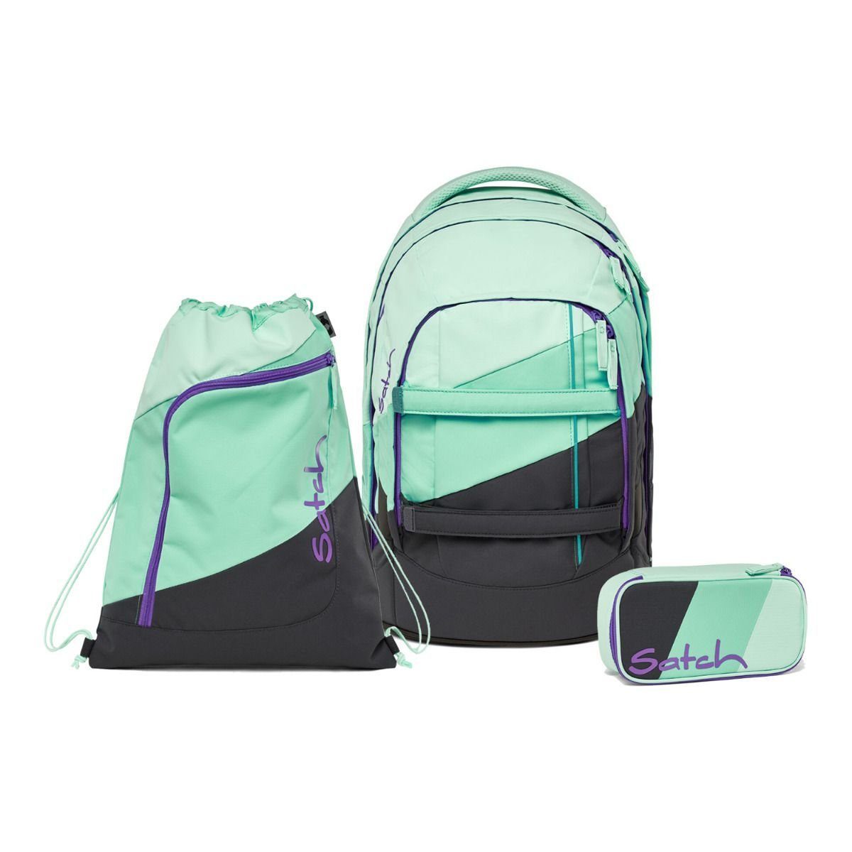 Satch Schulrucksack Pack Now or Never (3tlg, inkl. Schlamperbox und Sportbeutel)