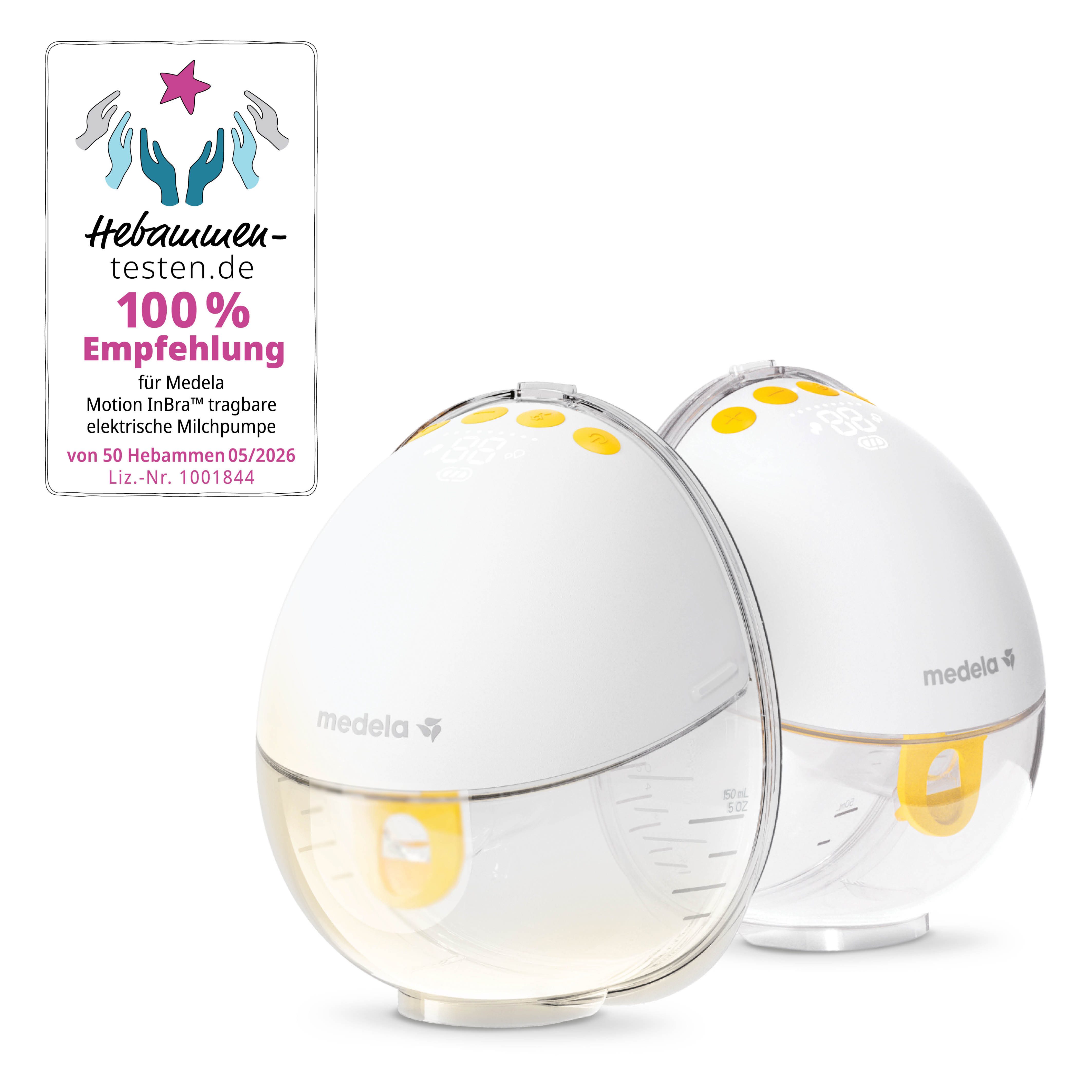 MEDELA Elektrische Doppelmilchpumpe Motion InBra tragbare elektrische Milchpumpe tragbar, hocheffiziente, tragbare Doppelmilchpumpe