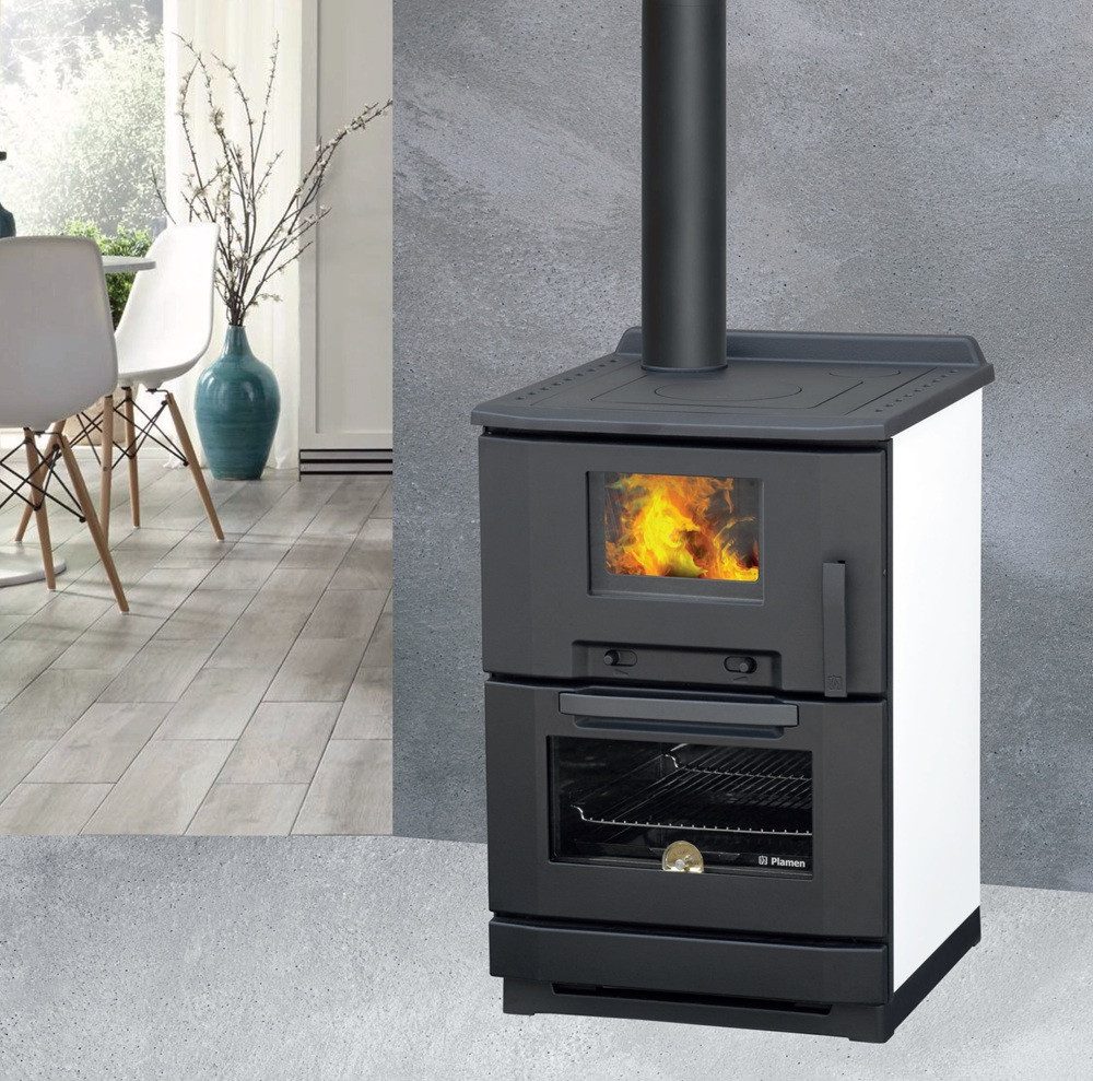 Plamen Kaminofen EEK A+ Küchenofen Beistellherd Plamen Calorex100 mit ext. Zuluft, 7,5 kW