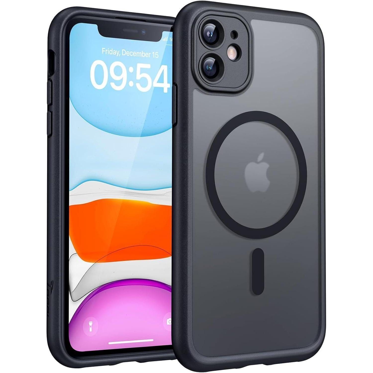LuxusKollektion Smartphone-Hülle iPhone 11 Hülle MagSafe Schwarz Matt Halbtransparent
