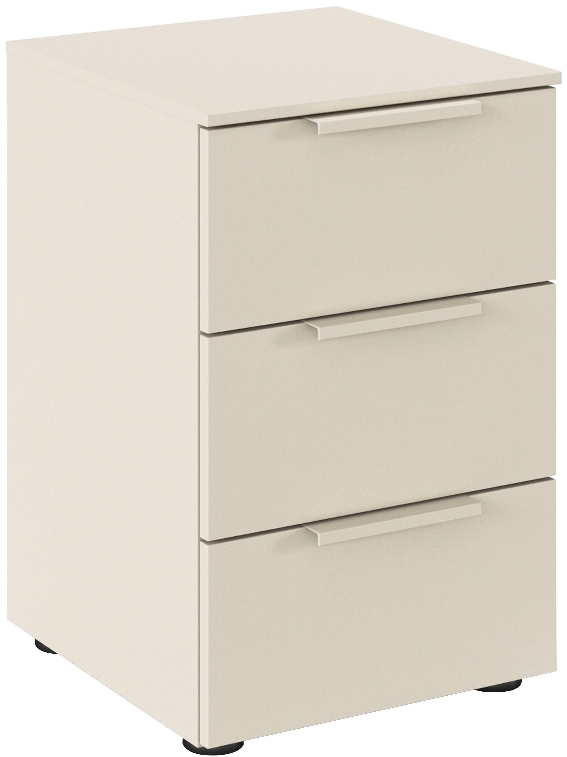 rauch Nachtkommode Nachttisch Nachtschrank Nachtkonsole FLIPP (Breite 40 cm), mit 3 Schubladen und Soft-Close-Funktion