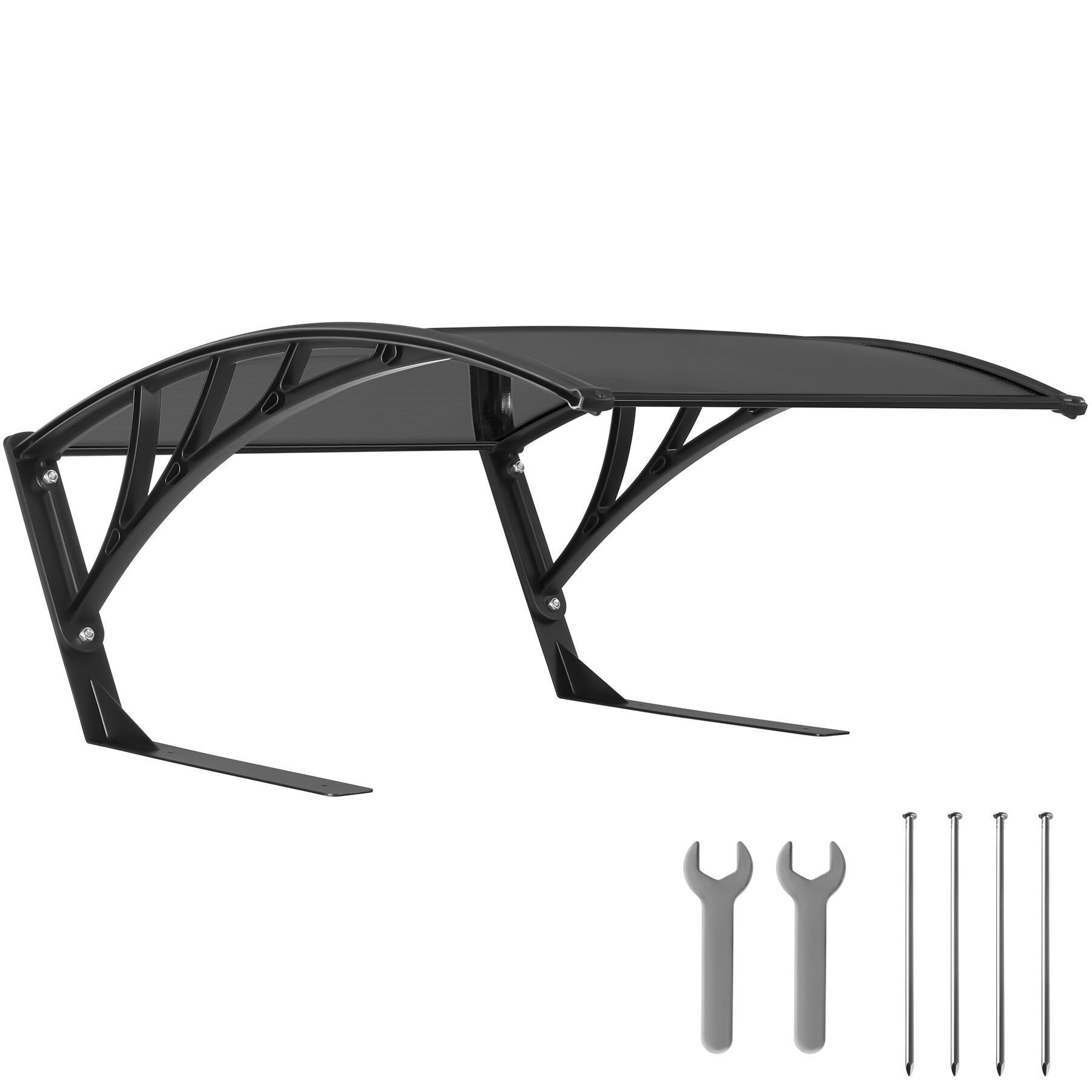 tectake Mähroboter-Garage Rasenmäher-Roboter-Garage Inkl. 4 Erdnägeln, 81 x 100 x 48 cm, für Rasenmäher, (Mähroboter-Unterstand Domus, in schwarz), gewölbtes Dach für Wasserablauf, witterungs- und UV-beständig, stabil