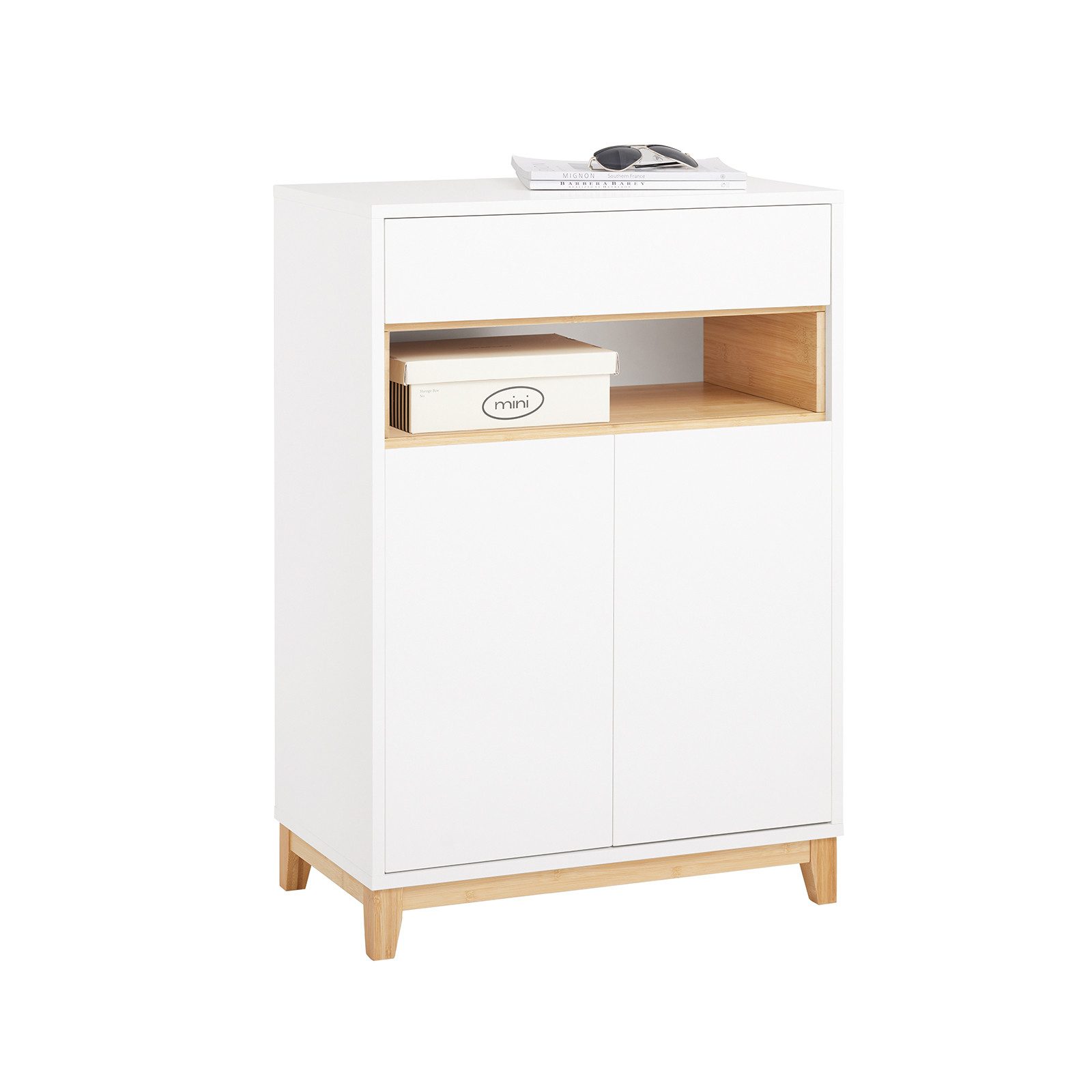 SoBuy Kommode FSB97, Sideboard Küchenschrank Flurschrank Küchekommode Aufbewahrungsschrank