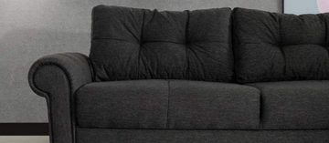 JVmoebel Ecksofa Schwarzes Ecksofa L-Form Couch Wohnzimmer Polster Eckcouch Neu, 2 Teile, Made in Europa