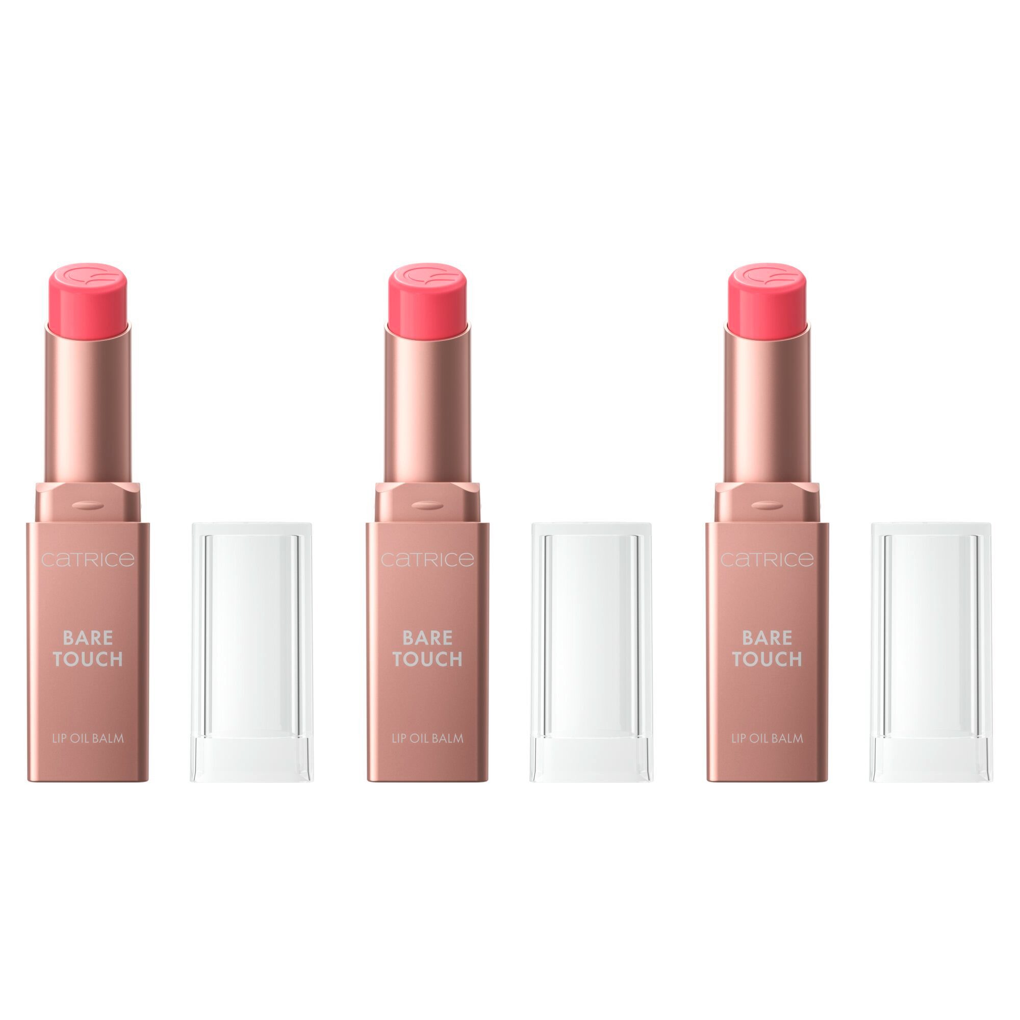 Catrice Lippenbalsam Bare Touch Lip Oil Balm, 3-tlg.