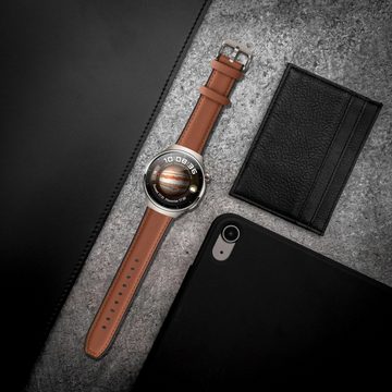 kwmobile Uhrenarmband Sportarmband für Huawei Watch 4 Pro / Watch 4, Leder Fitnesstracker Ersatzarmband Uhrenverschluss