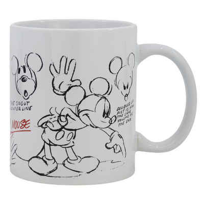 Disney Tasse Disney Classisc Mickey Maus Kaffeetasse Teetasse 325 ml, Keramik