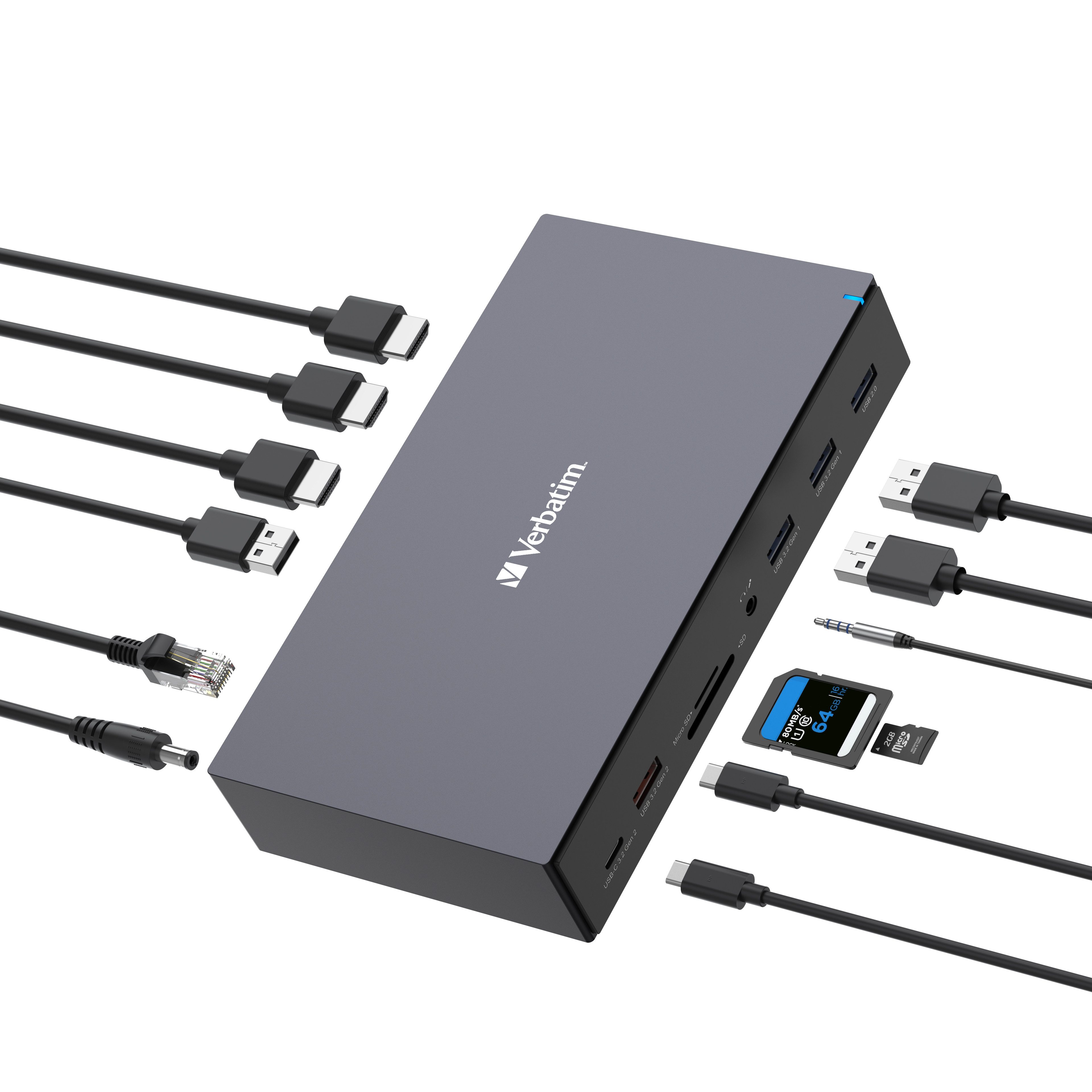 Laptop-Dockingstation,USB-C Pro 17 in 1 Docking Station
