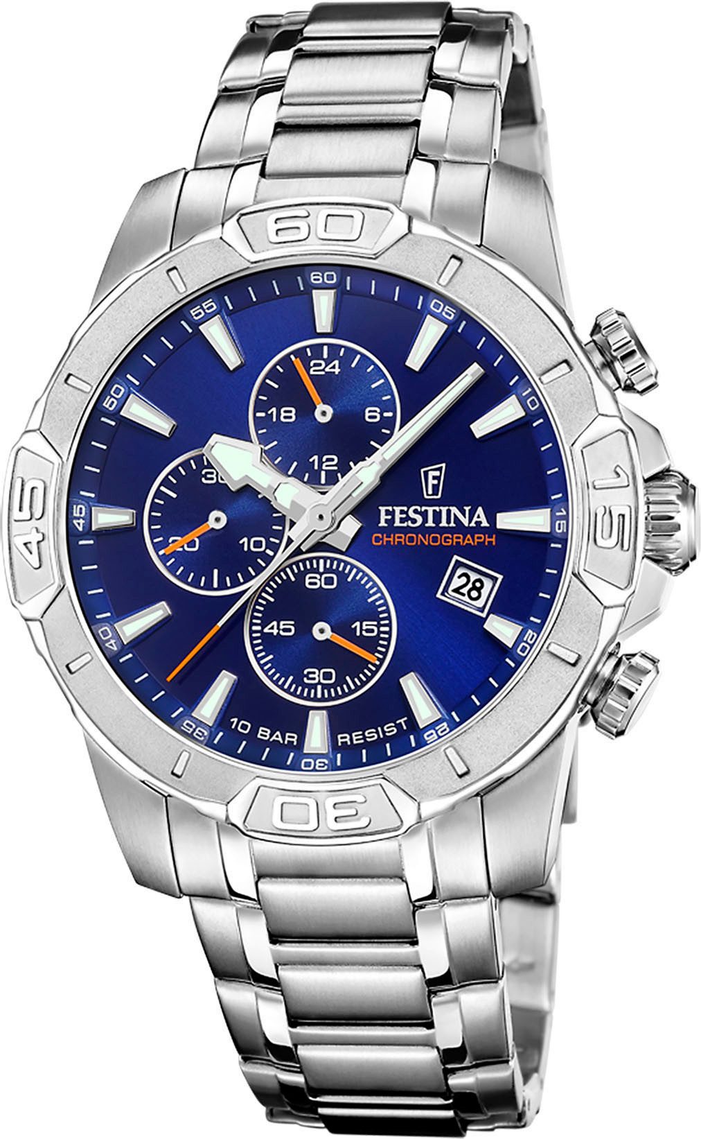Festina Chronograph Timeless Chronograph F20704/2, Quarzuhr, günstig online kaufen