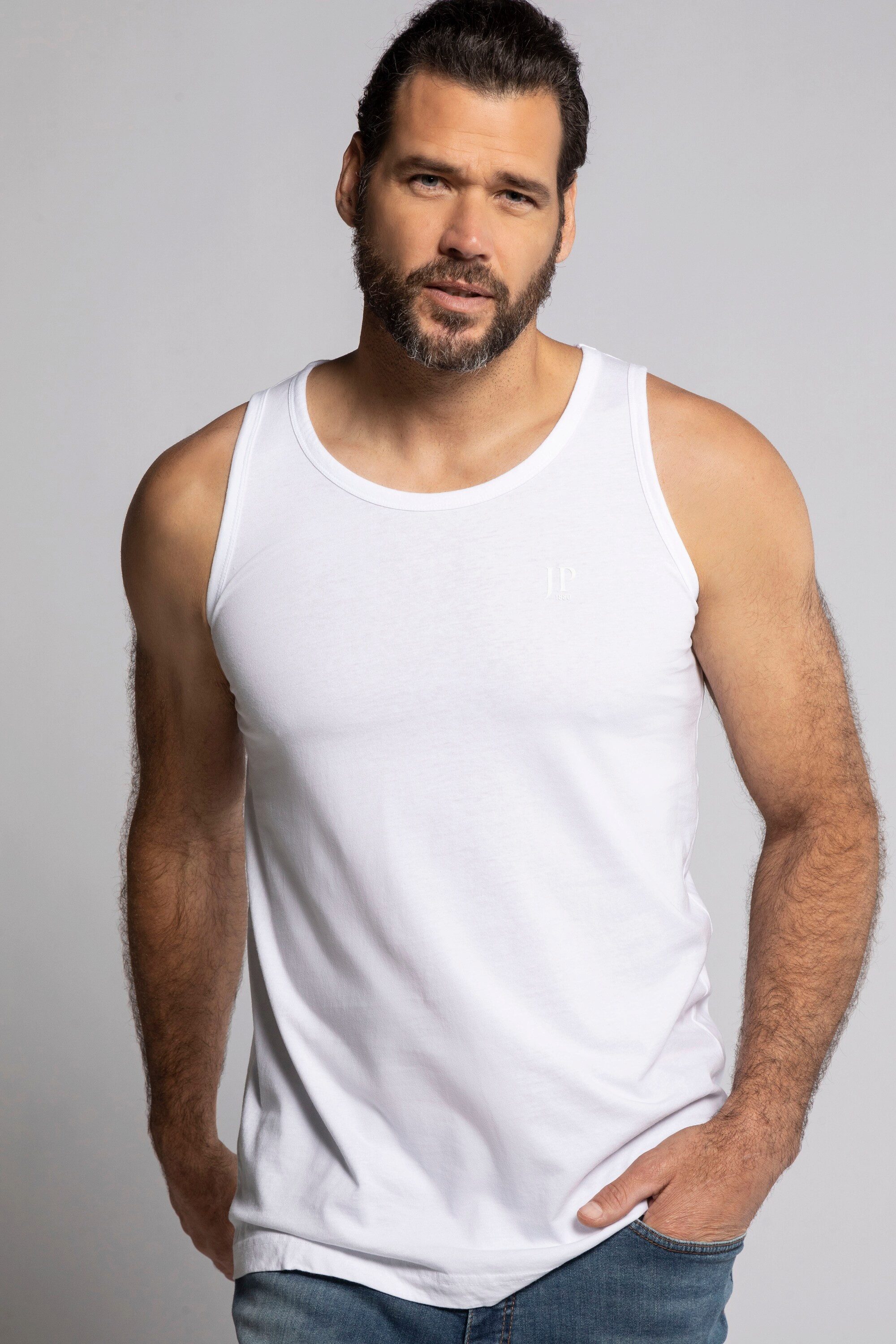 JP1880 T-Shirt bis 8 XL Basic Unterhemd Tanktop Ärmellos Rundhals günstig online kaufen