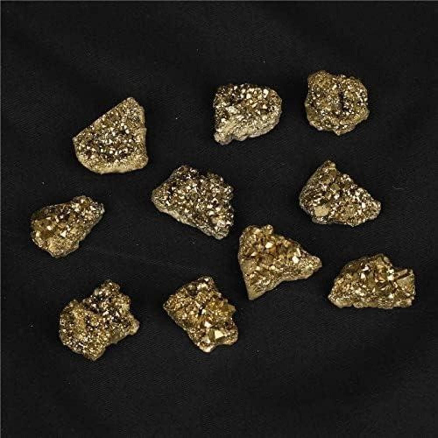 LuxusKollektion Mineralstein Pyrit Katzen gold Natürlicher Stein 2er Set Chakra Energie