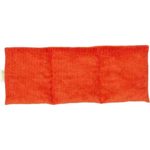 herbalind Kirschkernkissen 2094, Wärmekissen 50x20 cm, Cord Orange, auch als Kältekissen verwendbar