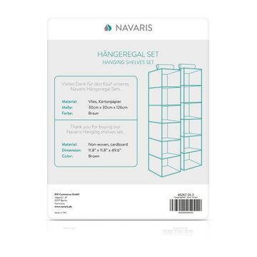 Navaris Regal 2er Set Stoffregal für Kleiderschrank, 2x 6 Fächer, 30x30x126cm, 1-tlg.