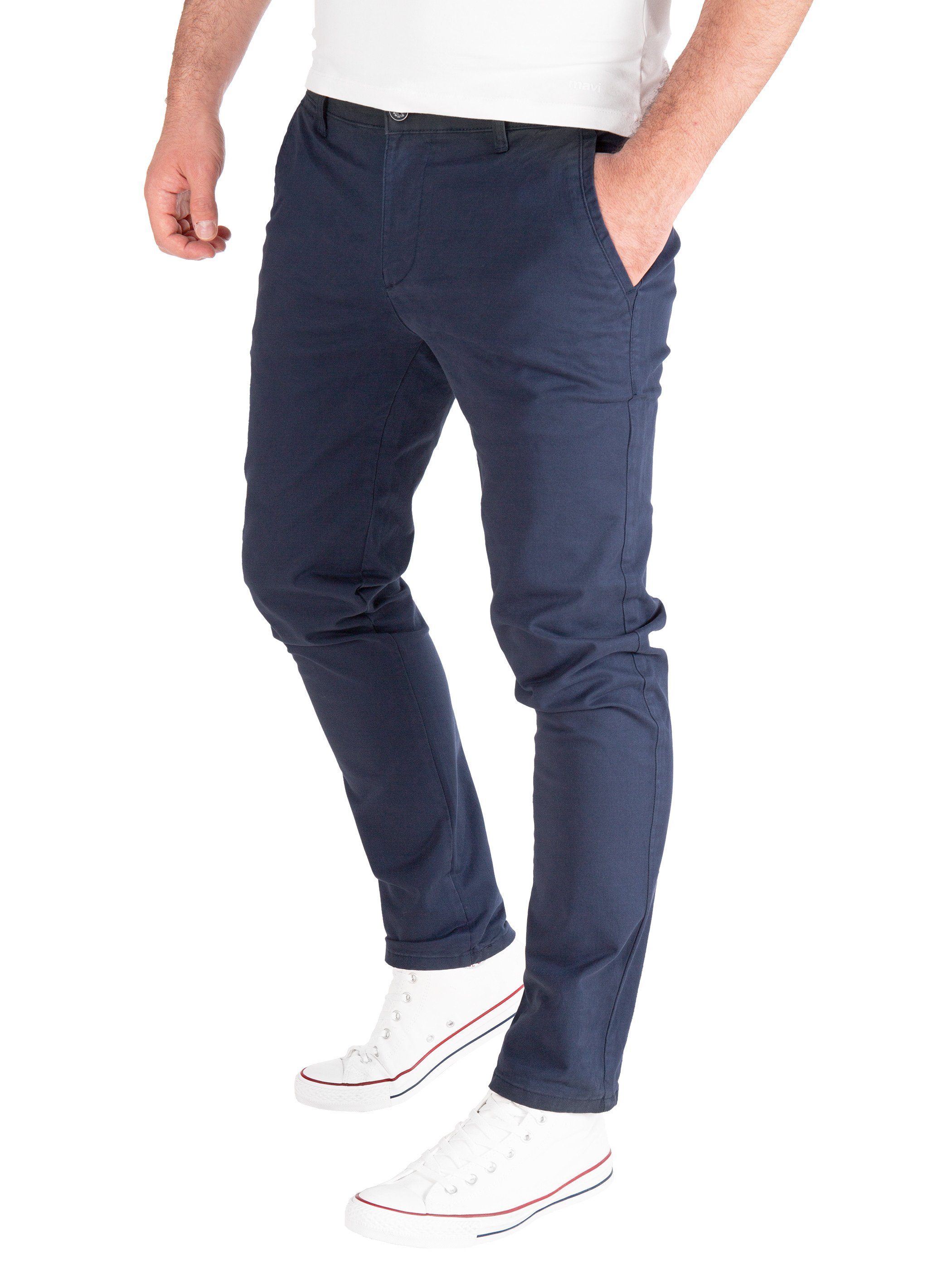 Pittman Chinohose Derrick moderne Baumwolll Chino Jeans mit Reißverschluss