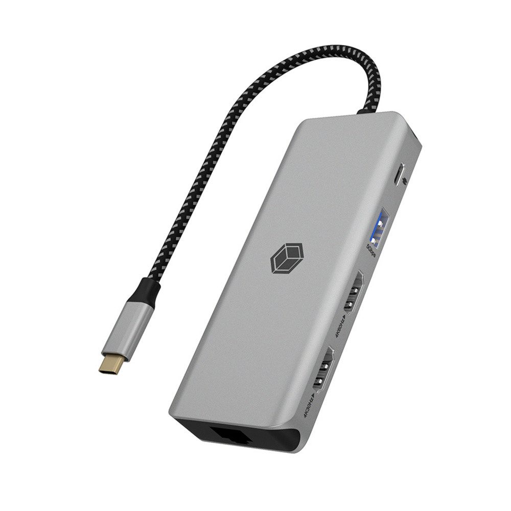 ICY BOX USB-Verteiler ICY BOX 61058 USB-Hub 6 Port DisplayPort, HDMI®, Gigabit-LAN (1 Gbit/s