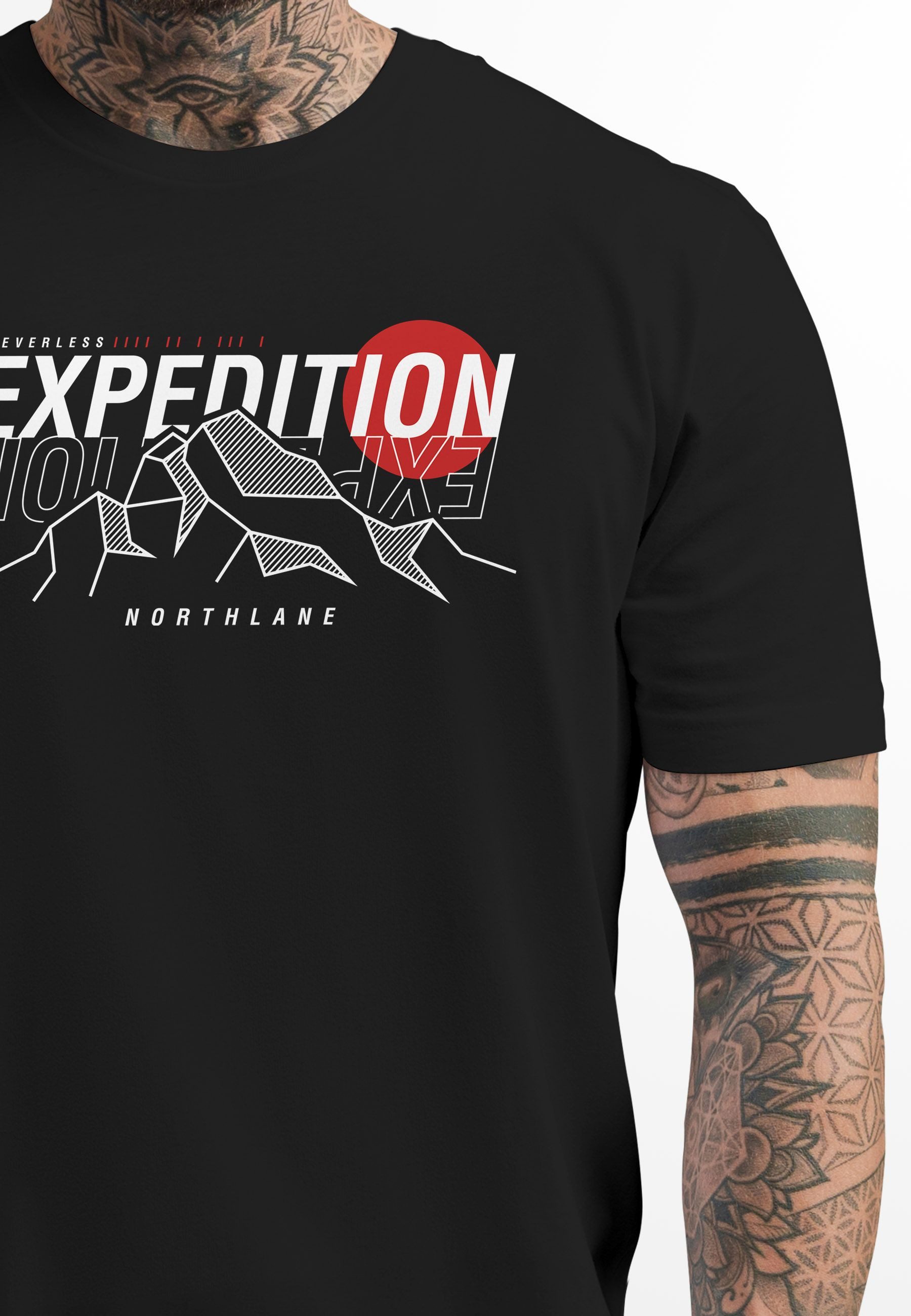 Neverless Print-Shirt Herren T-Shirt Outdoor Berge günstig online kaufen