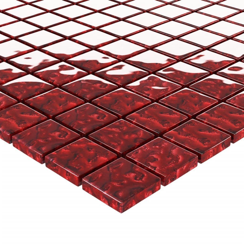 Rot. möbelando Rot, in Glas 30x30 Glas aus 3009230, Abmessungen (BxH) cm (11x), Wandfliese