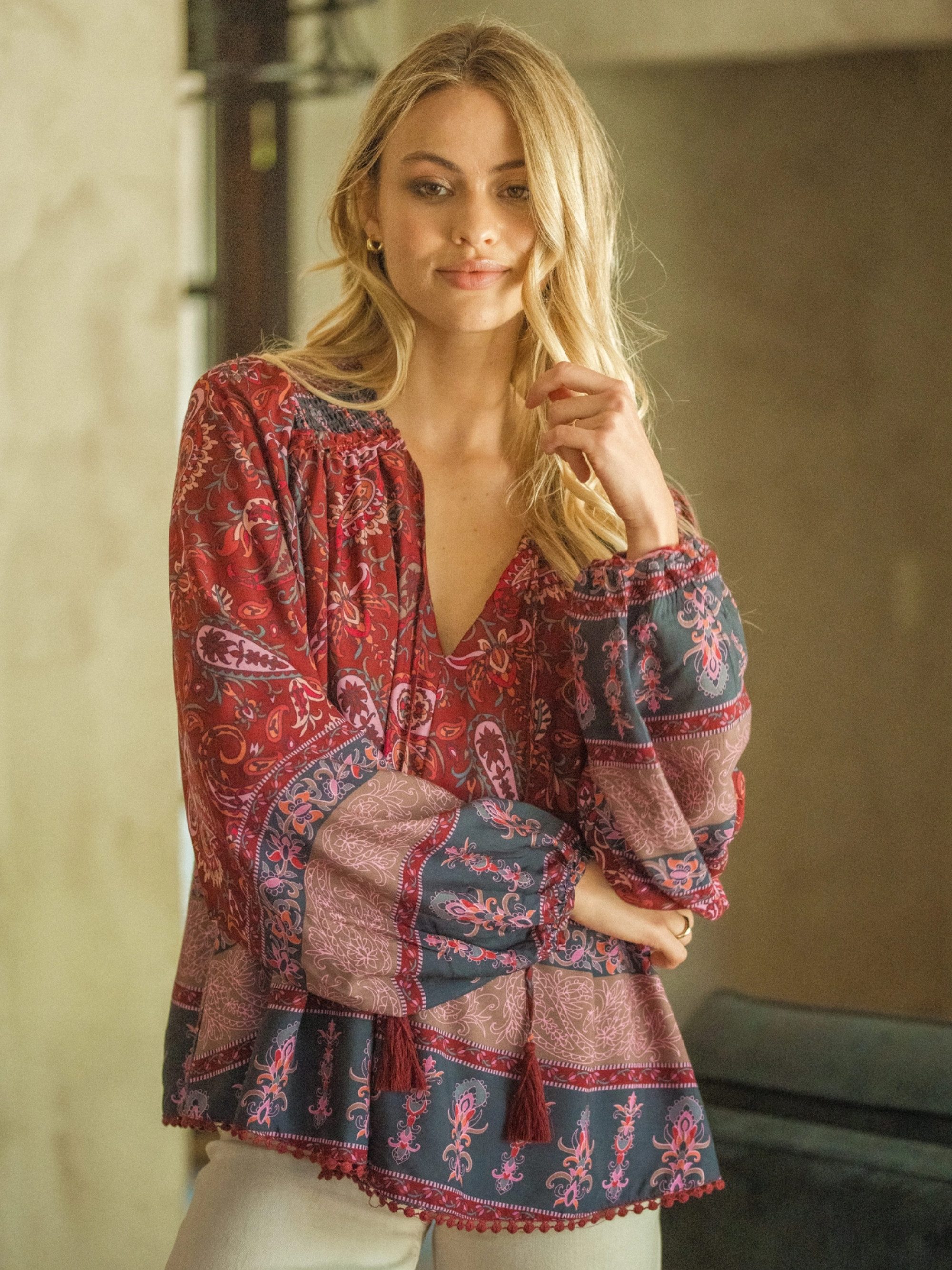 ANNIS Fashion & Accessoires Tunika "RUBY SPIRIT" v. Jaase (1-tlg) NEU, aus Viskose, lockerer Schnitt, Paisley Muster