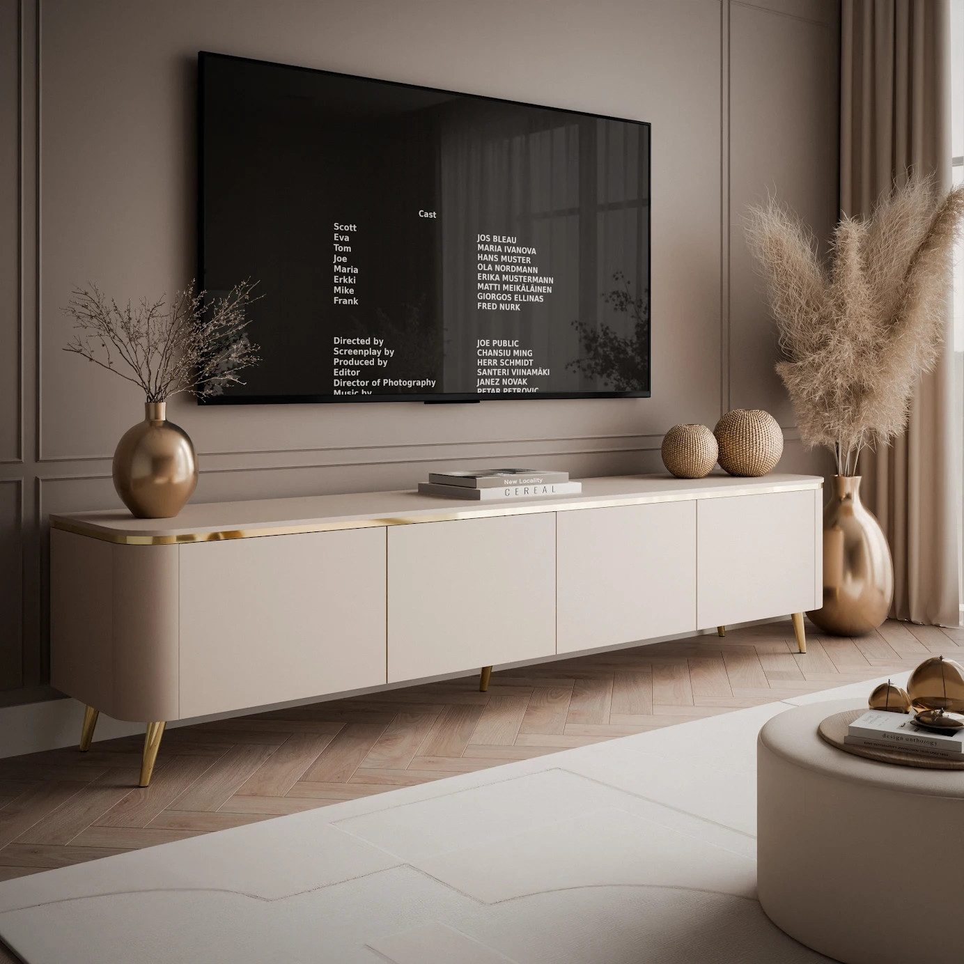 Lookway TV-Schrank AVELINE 200 cm mit LED-Beleuchtung