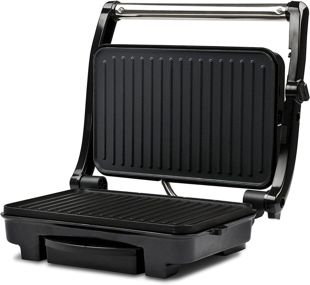 Girmi Tischgrill BS11 Kontaktgrill Elektrischer Tischgrill Grillpfanne 1500 W  schwarz