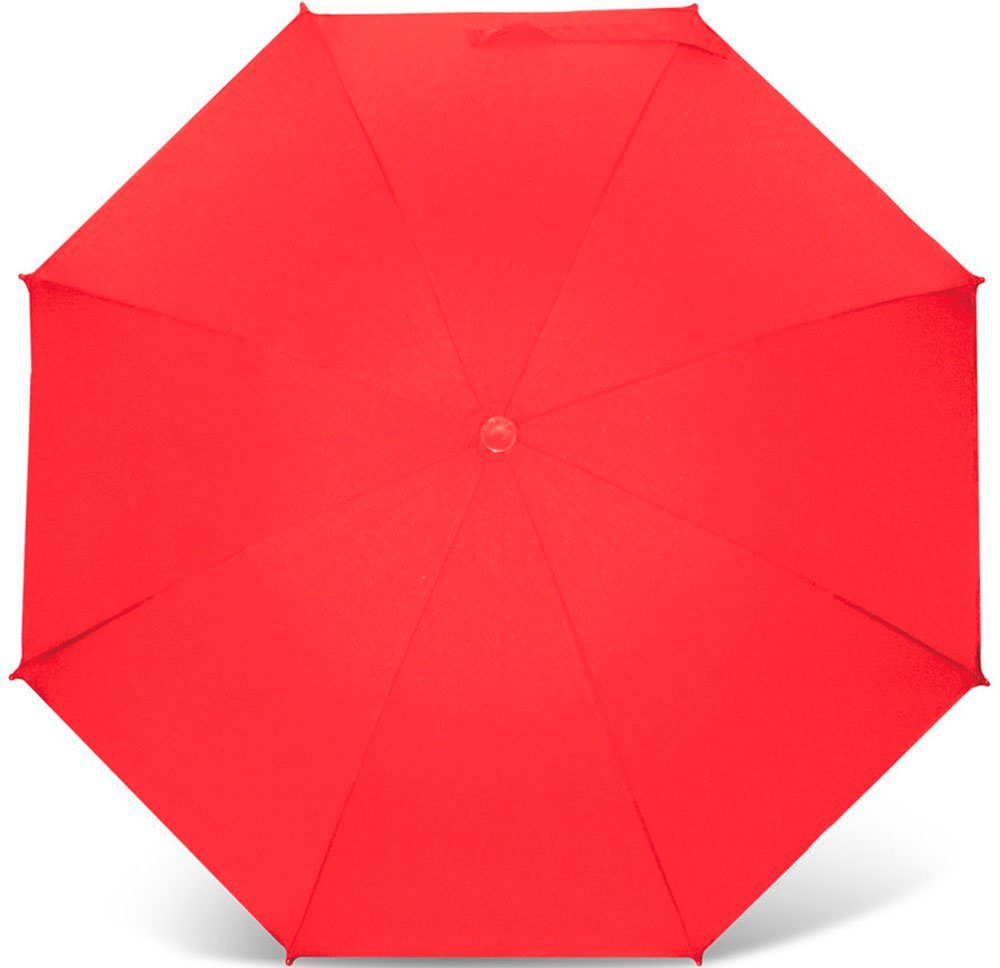Heitmann Premium bruchsicherem UV rot aus Halterung, Kinderwagenschirm inkl. 50+, Felle Fieberglas mit Sonnenschirm, Speichen