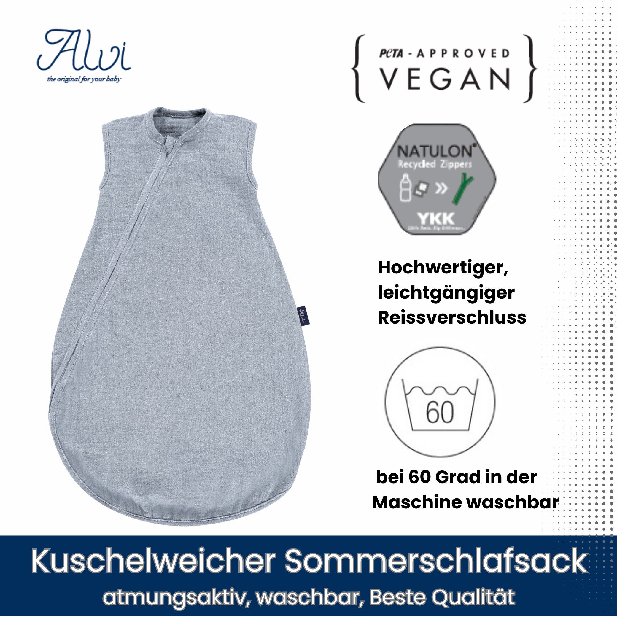 Kinderhaus Blaubaer Babyschlafsack Baby Mäxchen Sommertraum Mullschlafsack TOP