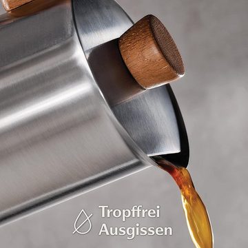 Cosumy Espressokocher Espressokocher 300ml mit Holzgriff, Induktionsgeeignet, FSC-zertifiziertes Eichenholz