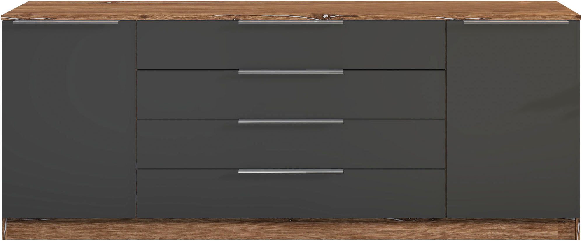borchardt Möbel Kommode Oliva, Kommode mit Metallgriffen, Breite 200 cm, mit 4 Schubkästen