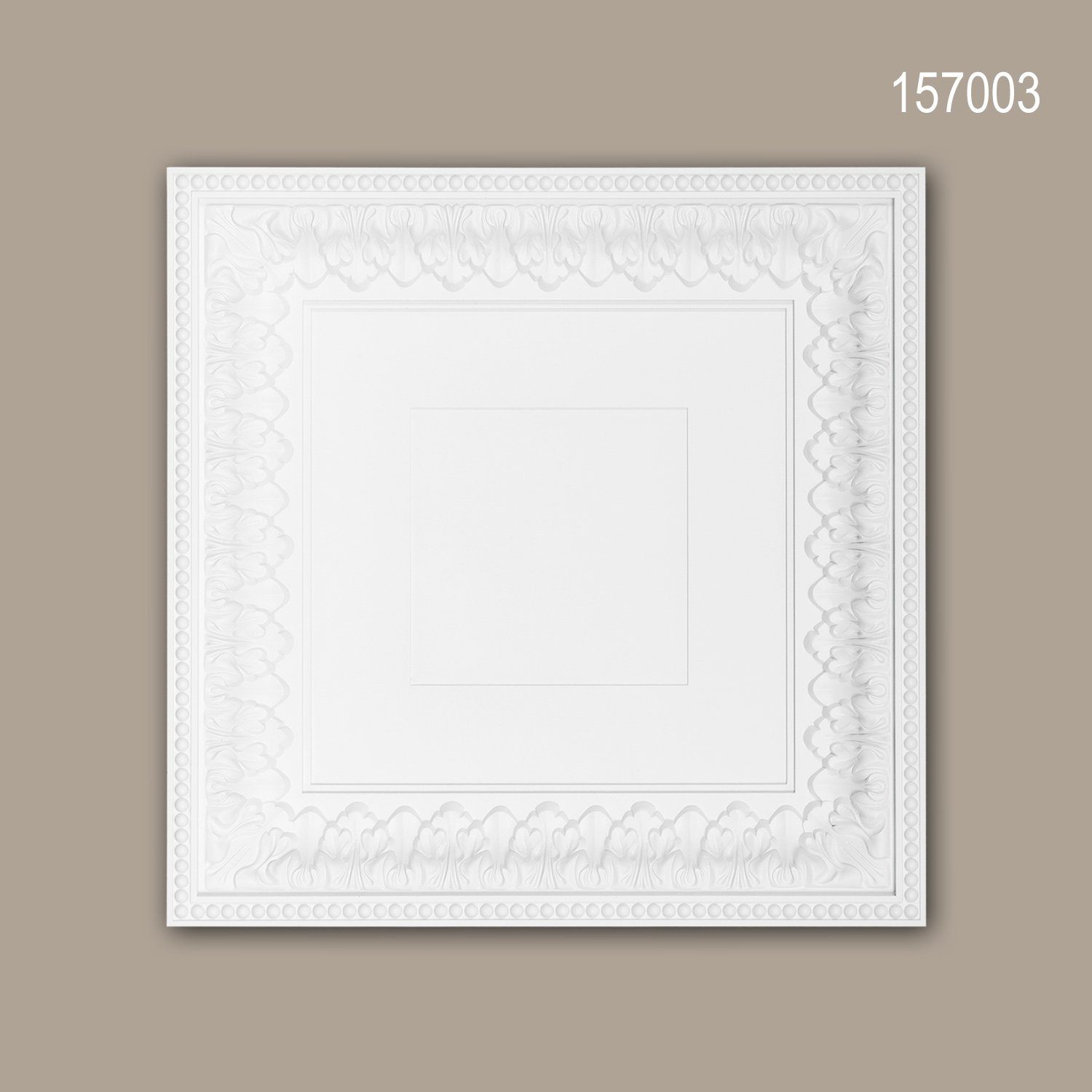 Profhome Deckenplatten 157003, BxL: 60x60 cm, 0.36 qm, (Dekorpaneel, 1-tlg., Deckenplatte Stuck-Zierelement Wandpaneel Deckendekoration) weiß vorgrundiert