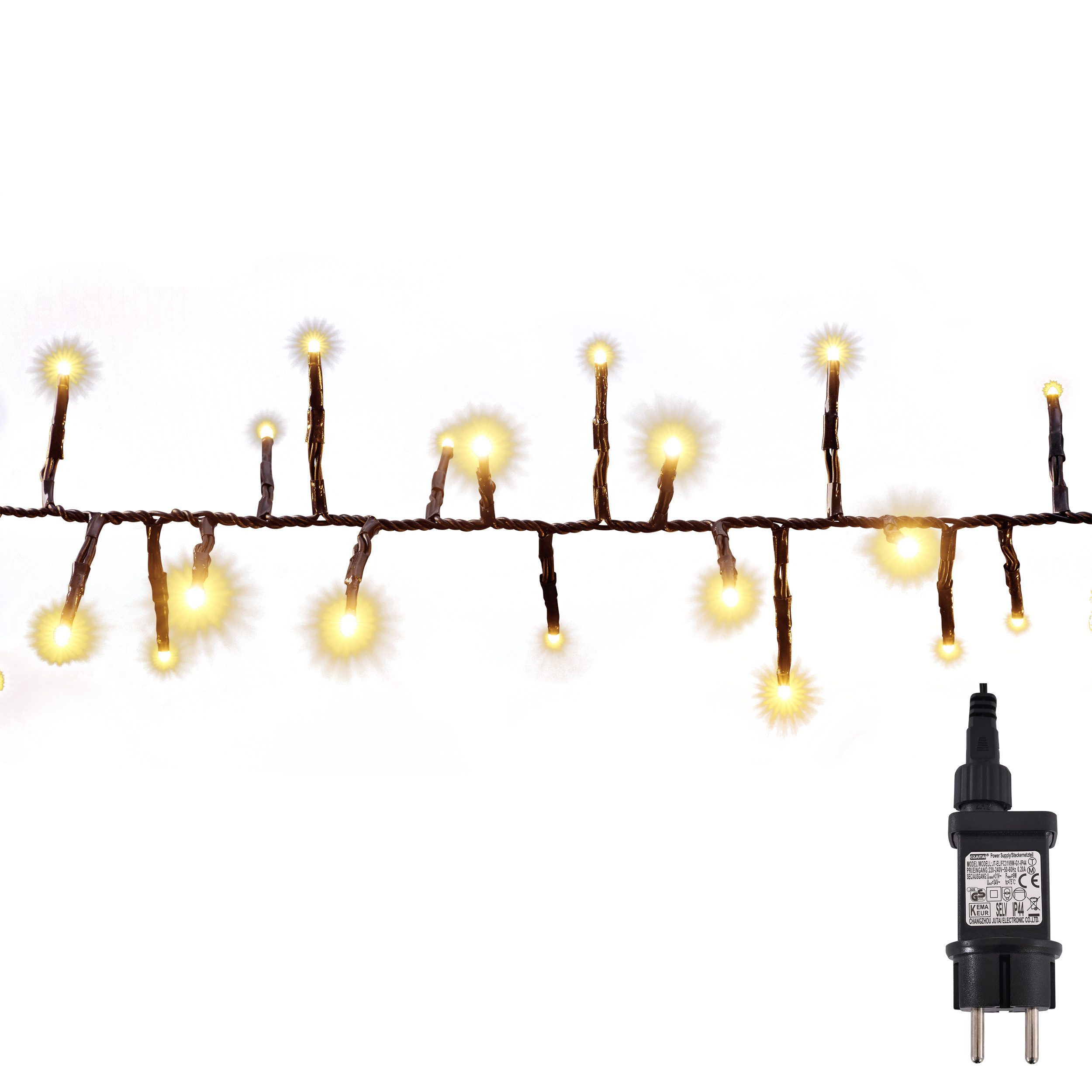 Raburg LED-Lichterkette Galaxie, Büschel-Cluster-Lichterkette für zauberhafte Beleuchtung, schwarzes Kabel, Indoor & Outdoor