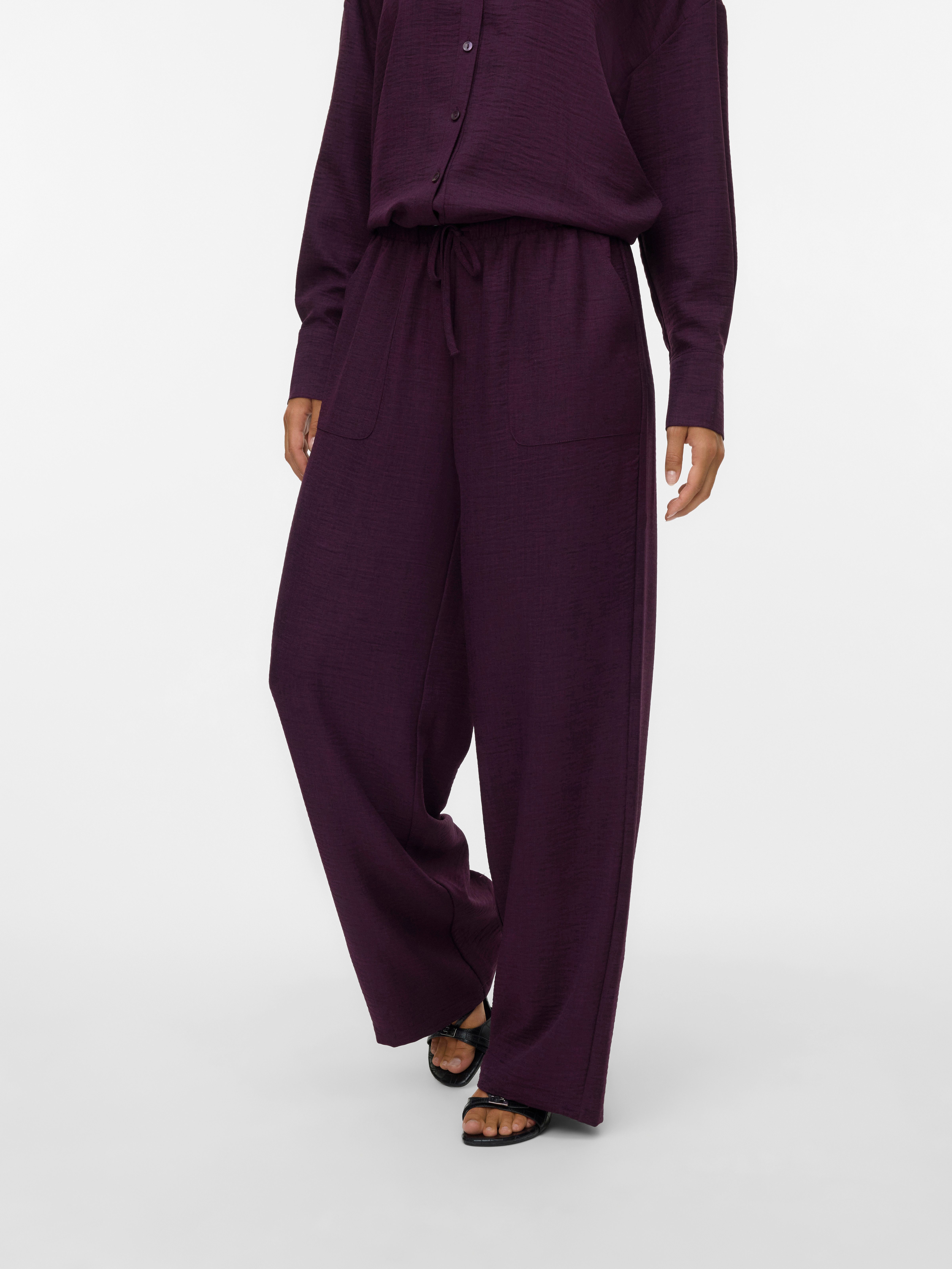 Vero Moda Schlupfhose VMMELANEY HW LOOSE PANT WVN GA NOOS Kunstfaser, loose günstig online kaufen