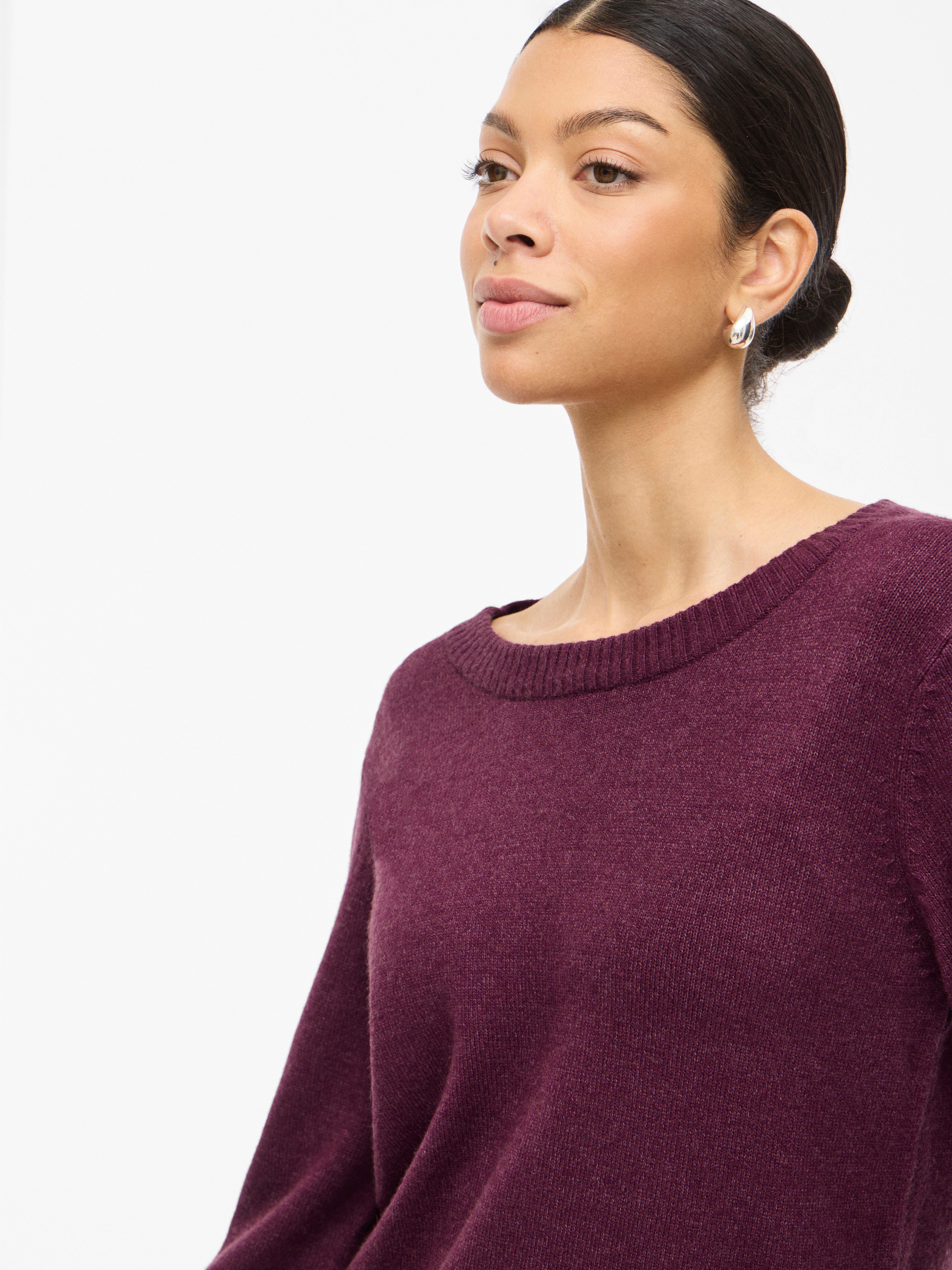 Vila Rundhalspullover VIRIL O-NECK L/S KNIT TOP - NOOS Viskosemischung, regular fit