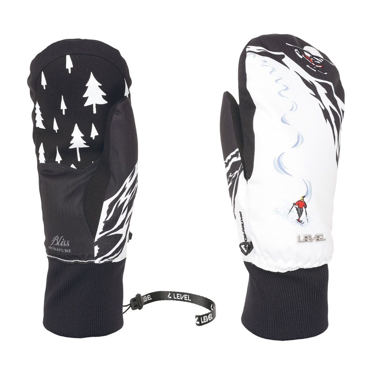 Level Skihandschuhe Coral Mitten Wasserdichter Fäustling mit Membra-Therm Plus Technologie für warme