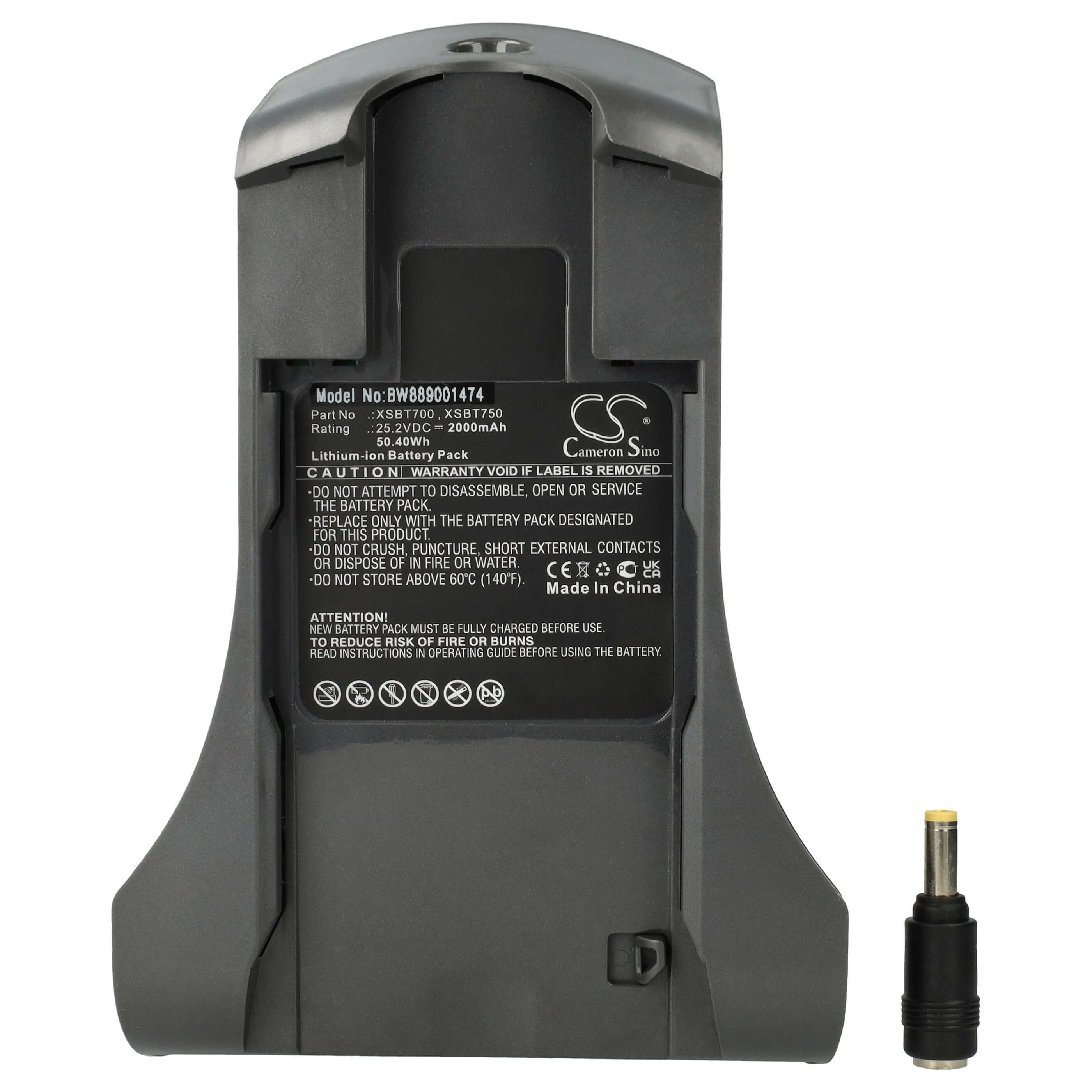 vhbw Akku Ersatz für Shark XSBT750, XSBT750EU, XSBT700, XSBT700EU für Staubsauger-Akku Akku Li-Ion 2000 mAh (25,2 V, 1 St), Leistungsfähiger Austausch-Akku für Ihren Staubsauger