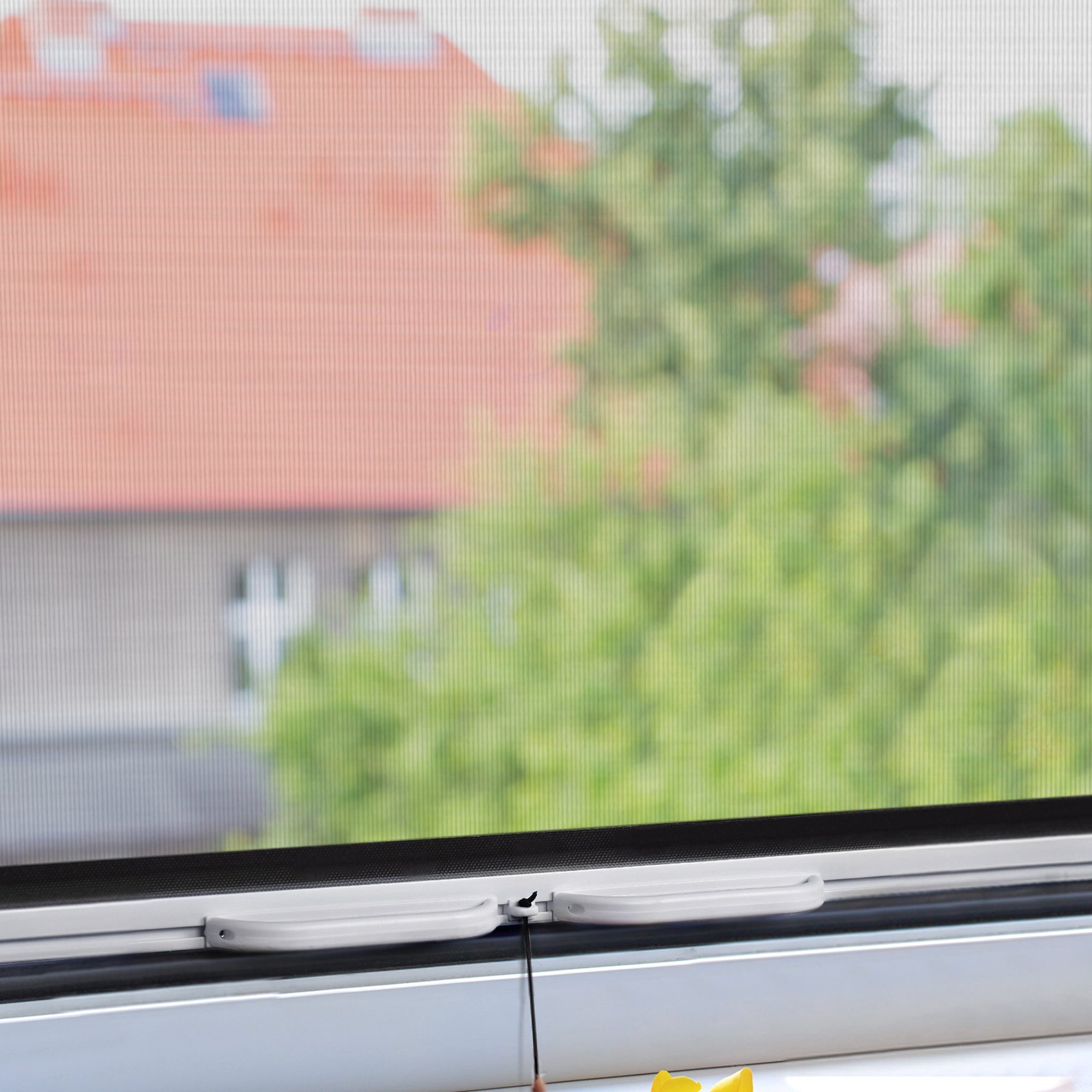 Insektenschutzrollo Rollo Fenster 60x100cm anthrazit Fliegengitter Aluminium, jalousiescout, transparent, mit Bohren, in Führungsschienen, zum Schrauben, Alumin – Bild 4 von 5