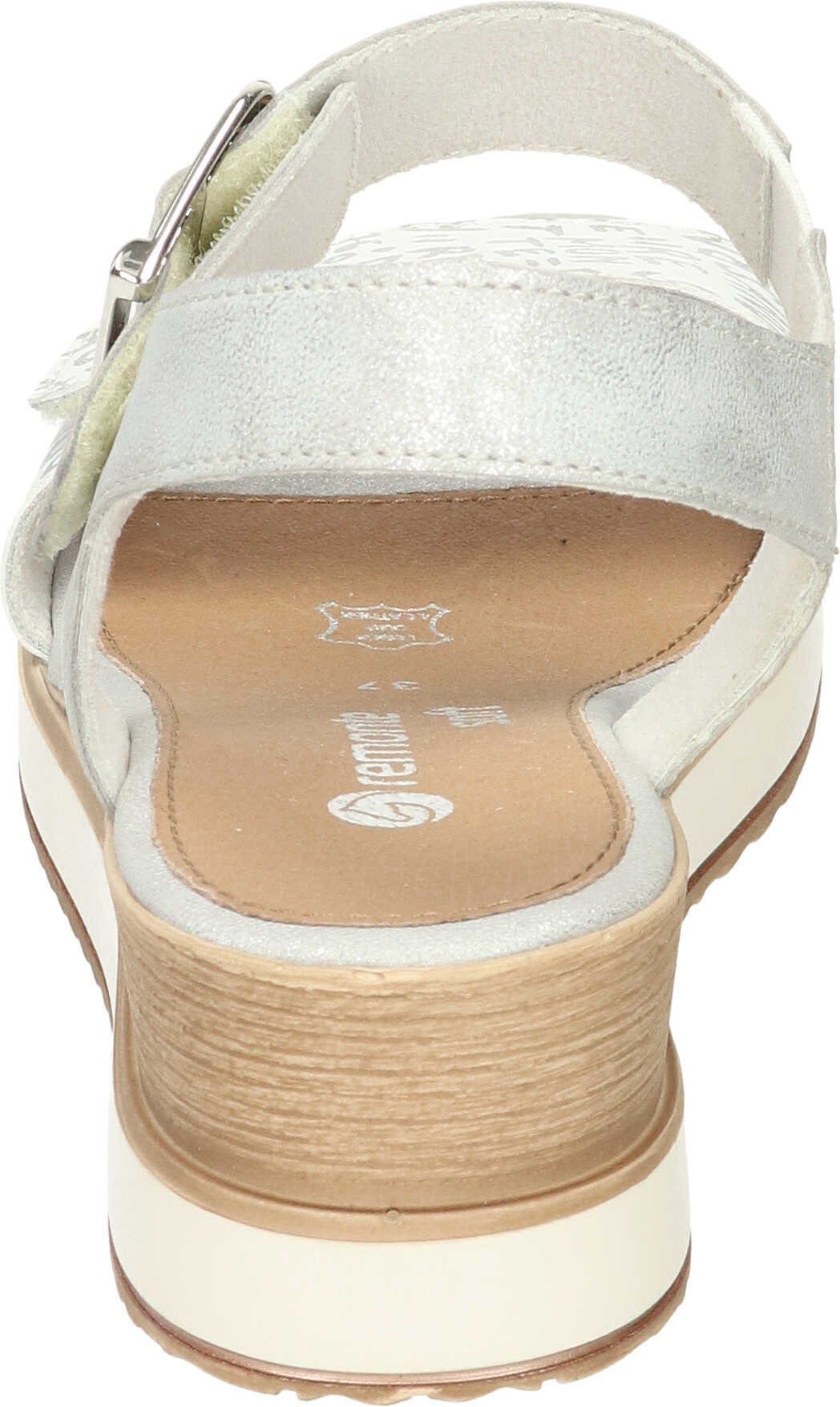 Sandalette silber/platin Sandaletten Remonte Synthetik (90) aus strapazierfähigem