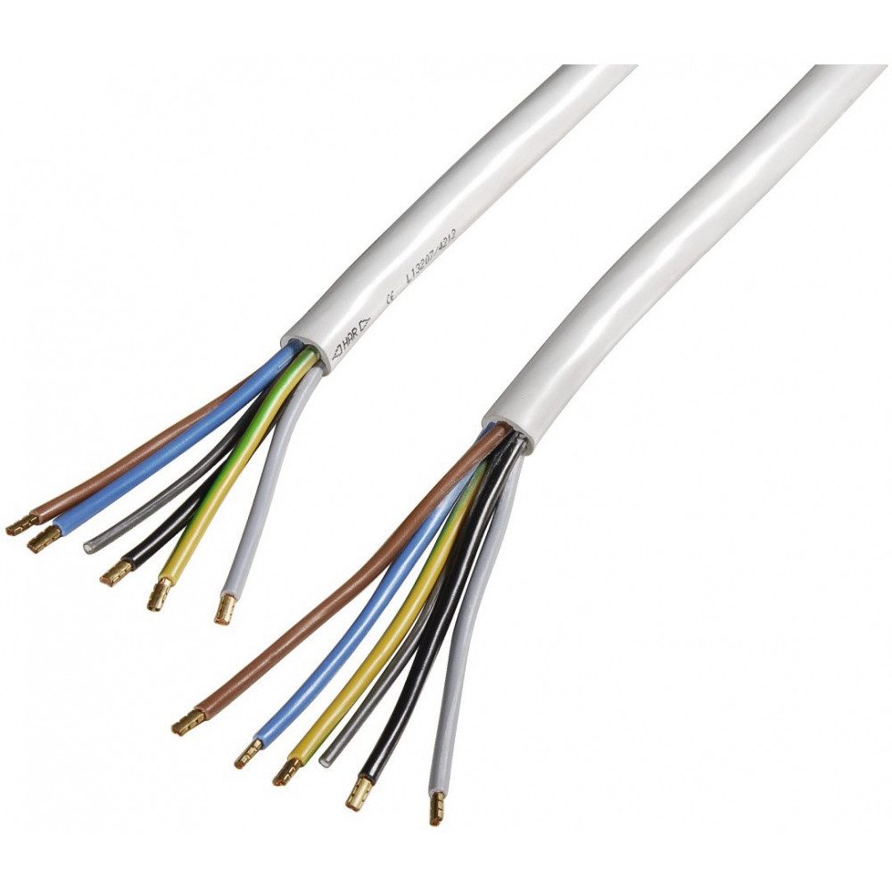 Xavax Xavax Elektroherd-Zuleitung 2,5m weiß - Kabel Elektroherd-Zuleitung, H05VV-F 5 x 2,5 mm², H05VV-F 5 x 2,5 mm², Hochflexibles Anschlusskabel