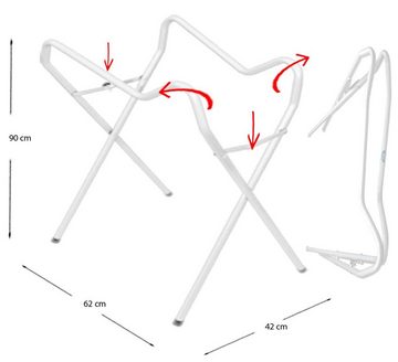 Top-Innovativ Babybadewanne 5 Teile SET – HIPPO Weiss + Gestell Weiss - Babybadeset Wanne 84 cm, (Made in Europe Premium-Set), **Wanne + Sitz +Topf +WC Aufsatz + Hocker + Ständer**