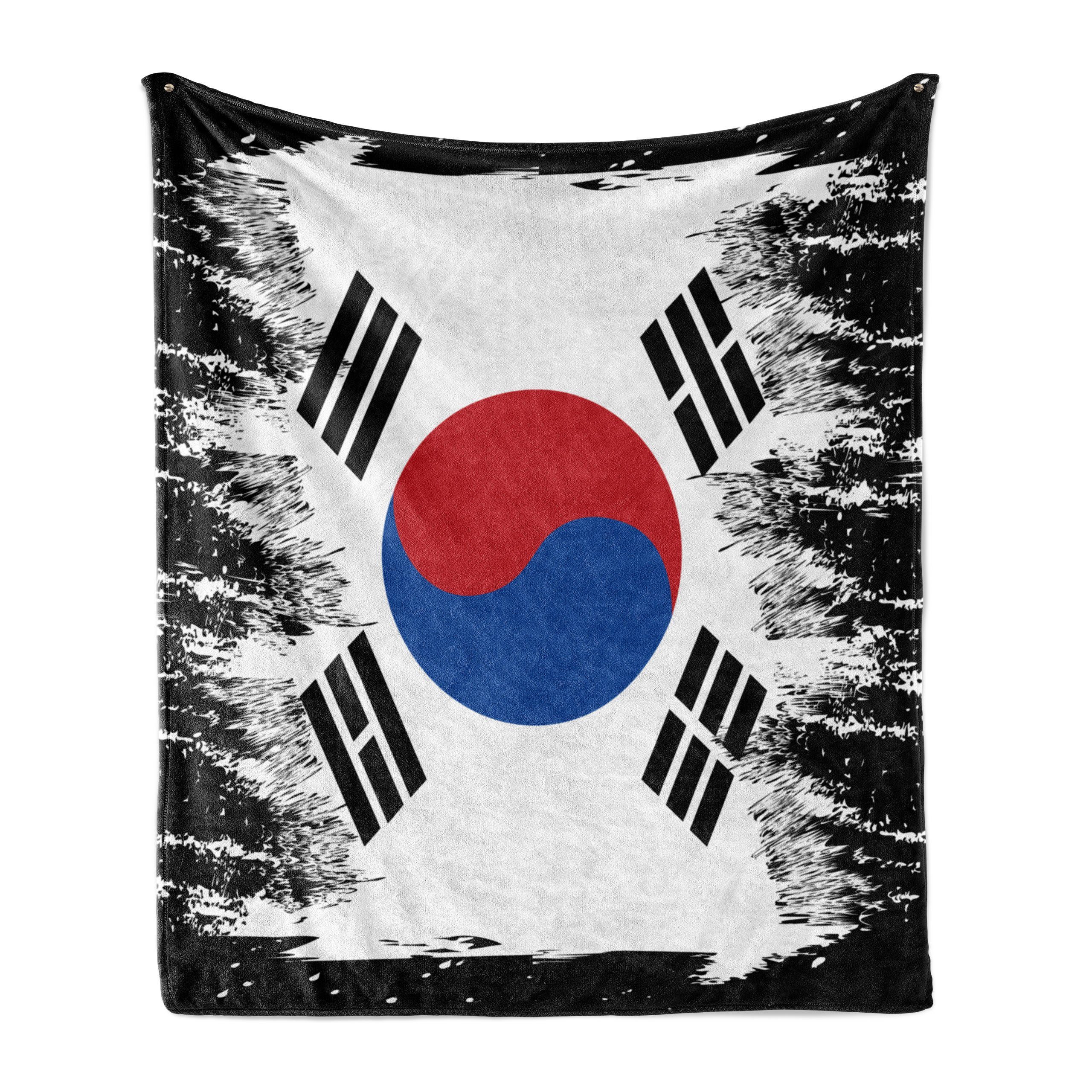Wohndecke Gemütlicher Plüsch für den Innen- und Außenbereich, Abakuhaus, Korean Flag Land