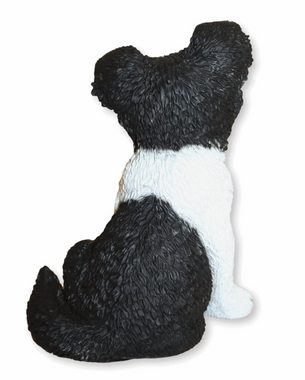 Castagna Tierfigur Deko Figur Hund Border Collie Welpe Hundefigur sitzend Kollektion Castagna aus Resin H 27 cm