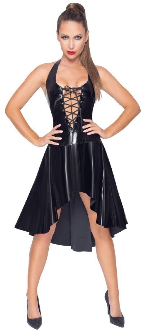 (2XL,L,M,S,XL) - Black Black - Level Partykleid Kleid aus Level Lack