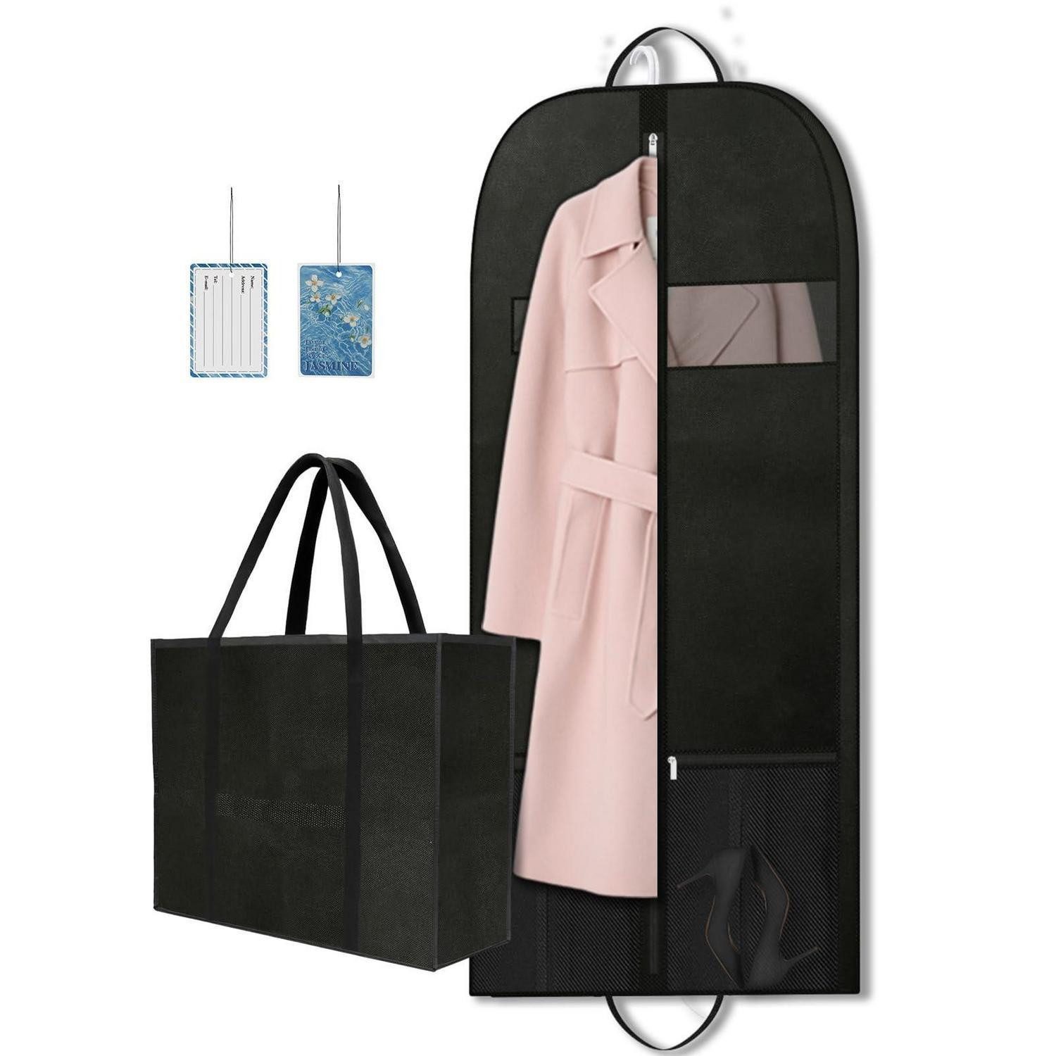 LuxusKollektion Kleiderschutzhülle Anzugtasche Reise 137x60cm Schwarz (1 St)