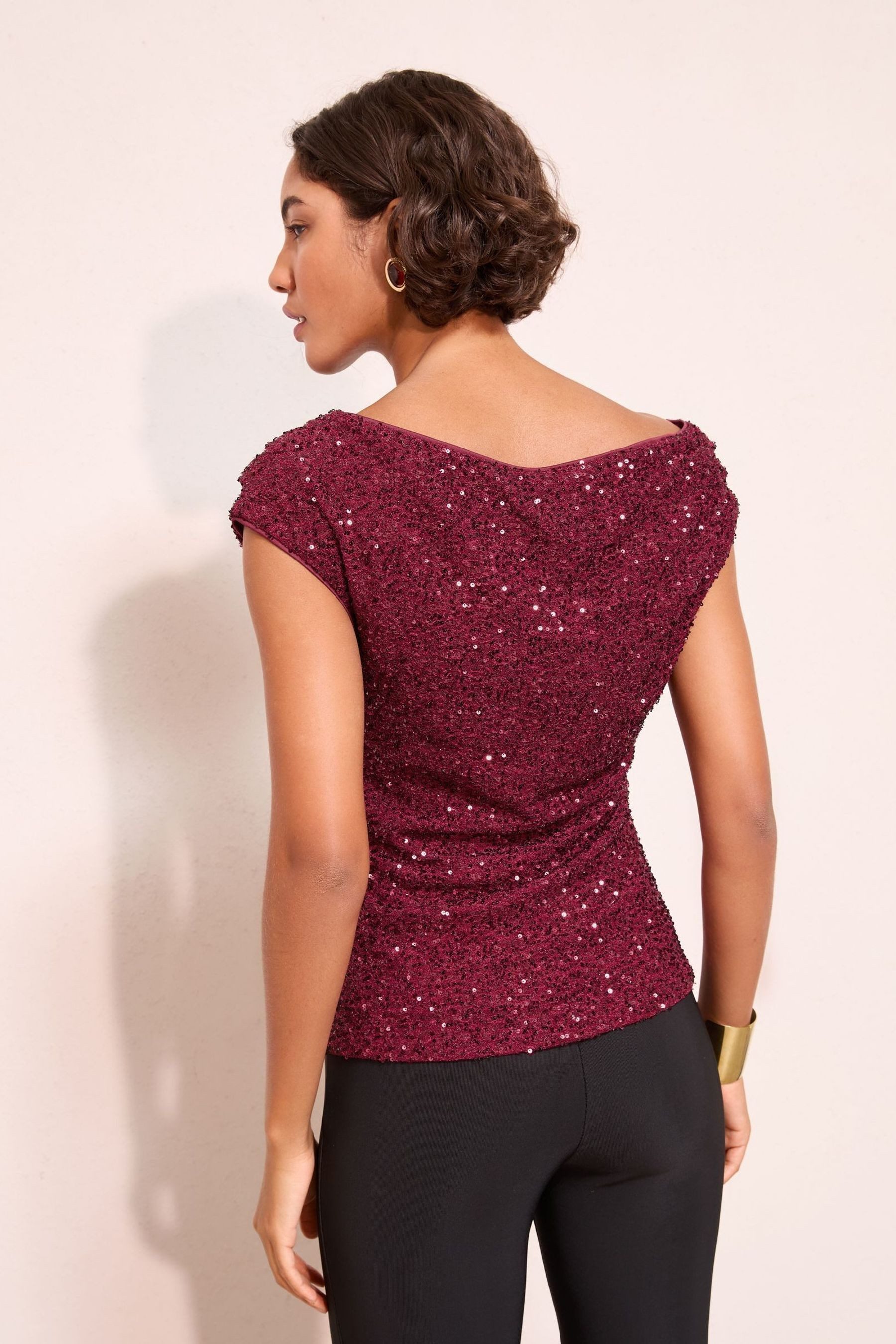 Friends Like These Paillettenshirt Friends Like These Asymmetrisches Top, Regular (1-tlg)