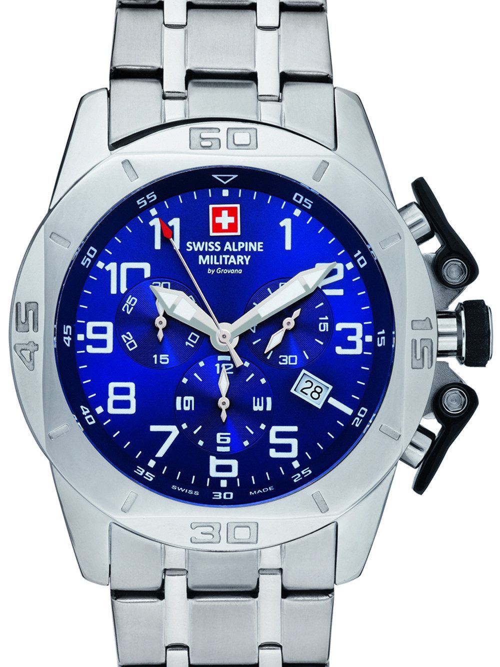 Quarzuhr Swiss Alpine Military 7063.9135 Chronograph Herrenuhr 45mm 10ATM Swiss Alpine Military 7063.9135 Chronograph Herrenuhr 45mm 10ATM