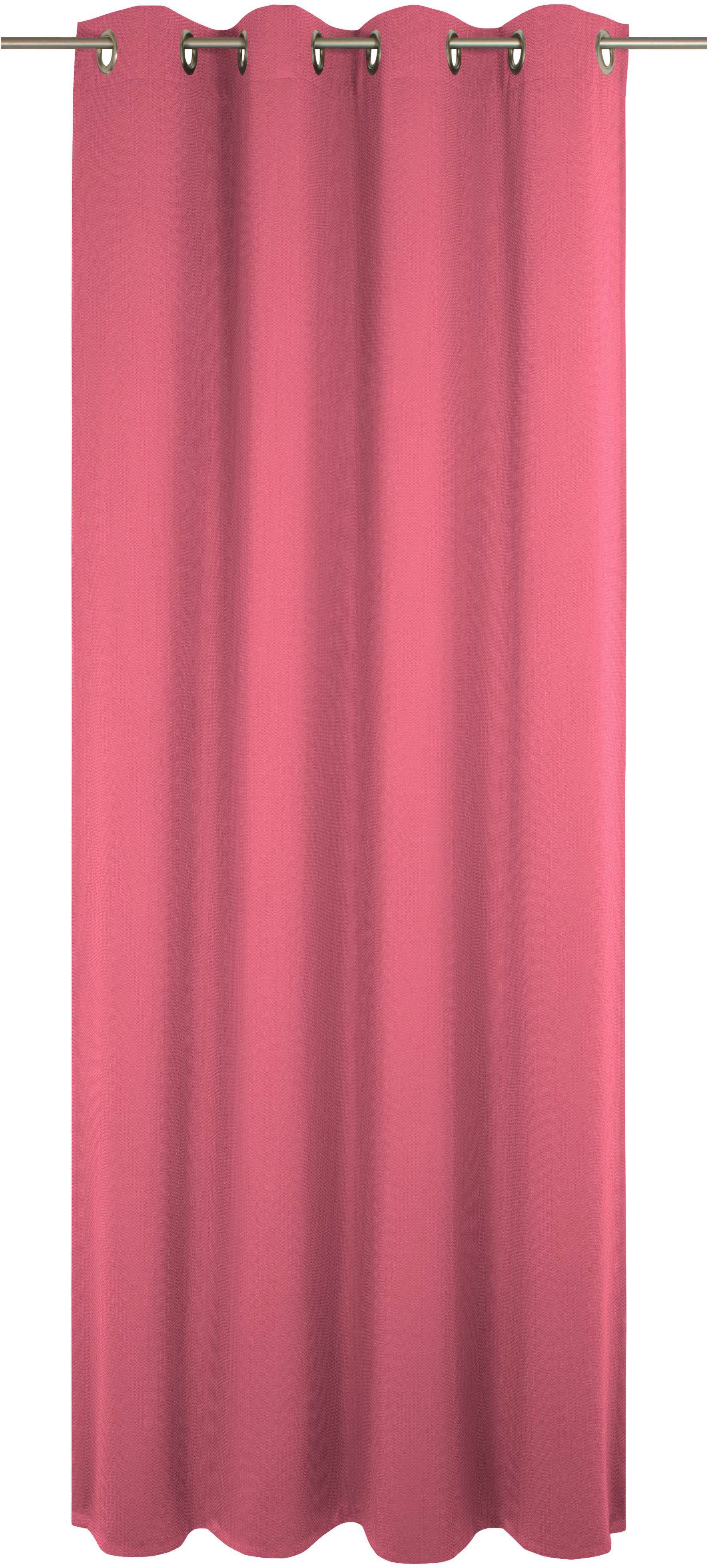 Vorhang Uni Collection, Wirth, Ösen (1 St), blickdicht, nach Maß pink