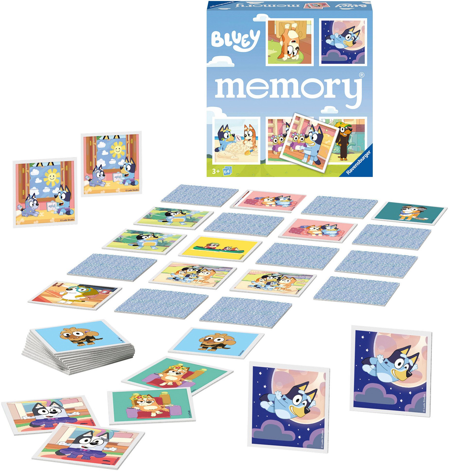 Ravensburger Spiel memory® Bluey, Kinderspiel, Made in Europe